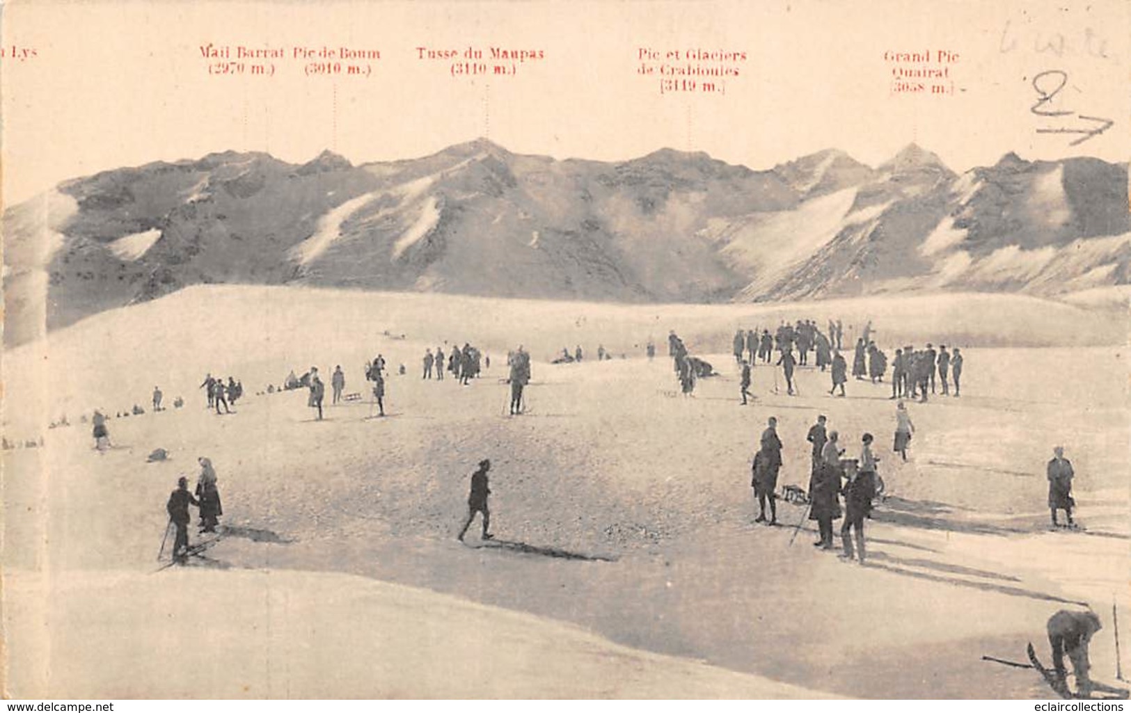 Non Classé        31       4 Cartes  Ces Cartes Assemblées Forment Une Vue Panoramique Sur Les Pyrénées  (Voir Scan) - Sonstige & Ohne Zuordnung