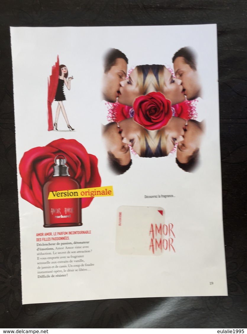 Ads Publicite Magazine Recto Verso  Avec Liquatouch Amor Amor Cacharel 23,5 X 17cm - Publicités Parfum (journaux)