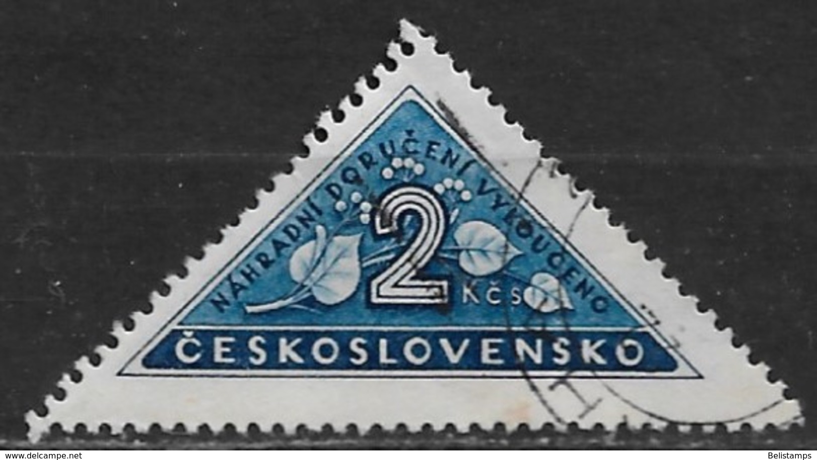 Czechoslovakia 1946. Scott #EX3 (U) Numeral And Flowers  (Complete Issue) - Timbres De Service