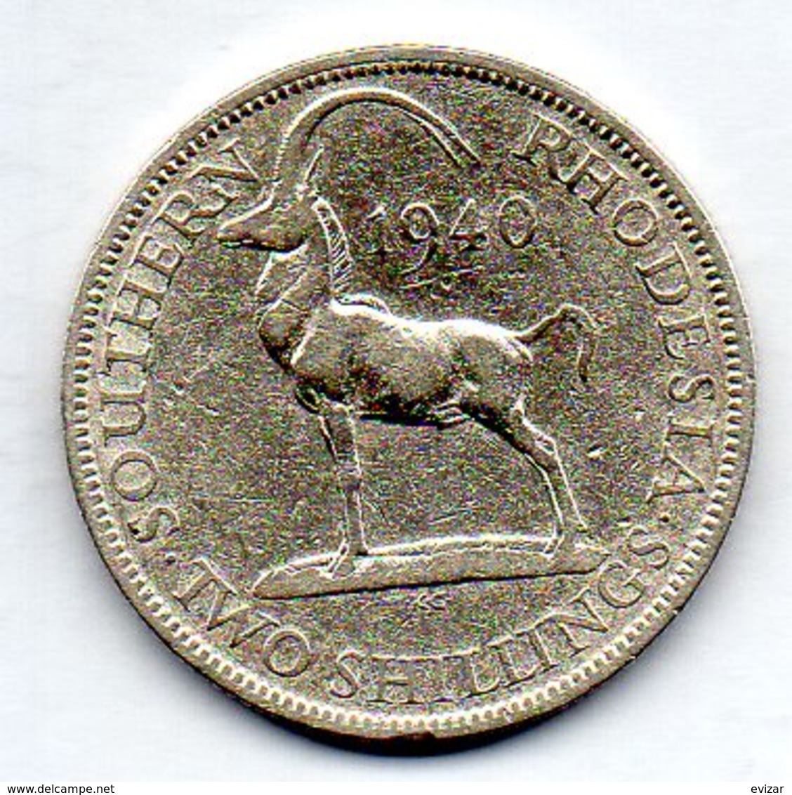 SOUTHERN RHODESIA, 2 Shillings, Silver, Year 1940, KM #19 - Rhodesië