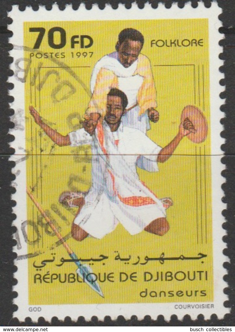 Djibouti Dschibuti 1997 Mi. 634 Obl. Folklore Danseurs Tanz Dancing RARE - Dschibuti (1977-...)