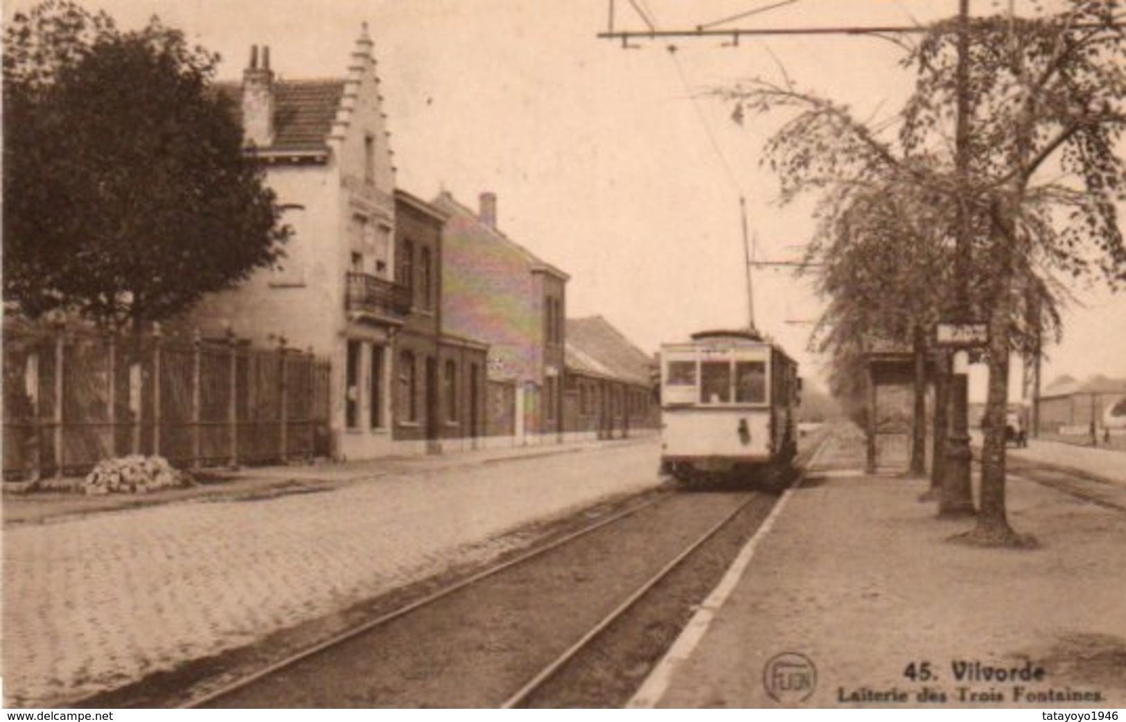 Vilvorde  Laiterie Des Trois Fontaines Tram Circulé En 1927 - Vilvoorde