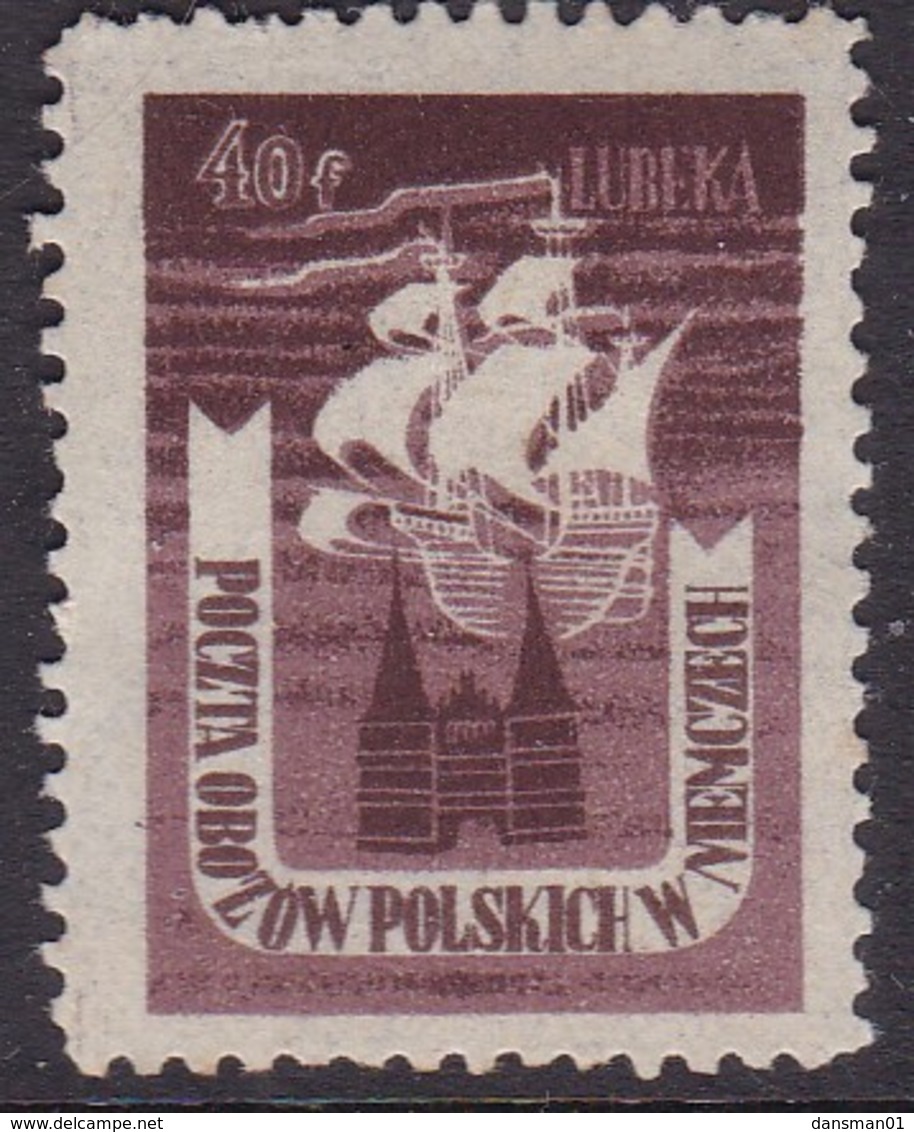 Poland 1945 Lubeka Fi 2 No Gum - Plaatfouten & Curiosa