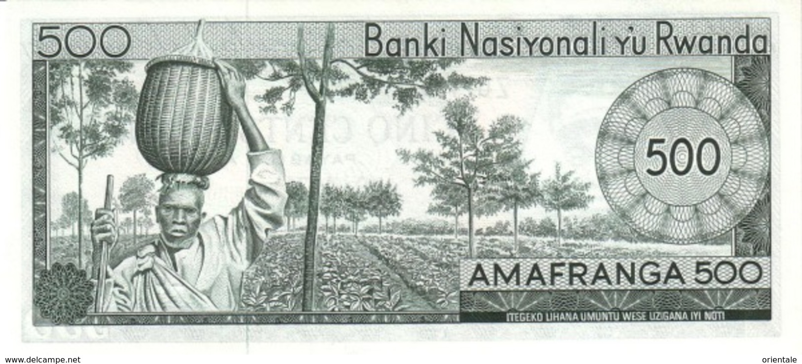 RWANDA P. 11a 500 R 1974 UNC - Rwanda