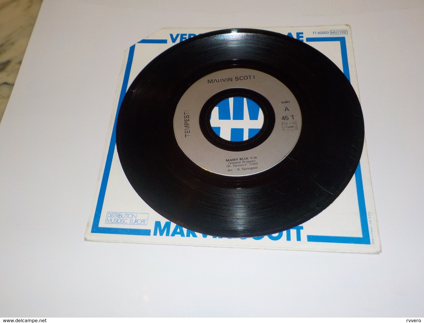 45 TOURS  MARVIN SCOTT MAMY BLUE 1982 - Reggae