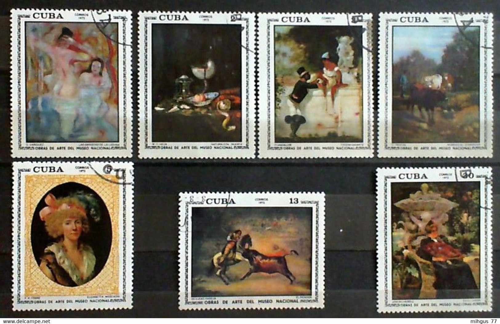 CUBA 1977 Paiting Used Stamps - Collections, Lots & Séries