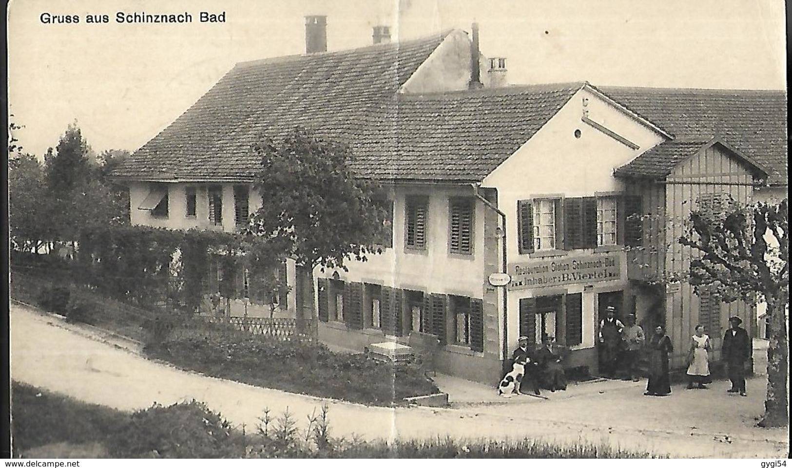 Gruss Aus Schinznach  Bad '( 1290 Hts )  Restaurant  Pli Central  CPA 1916 - Schinznach 