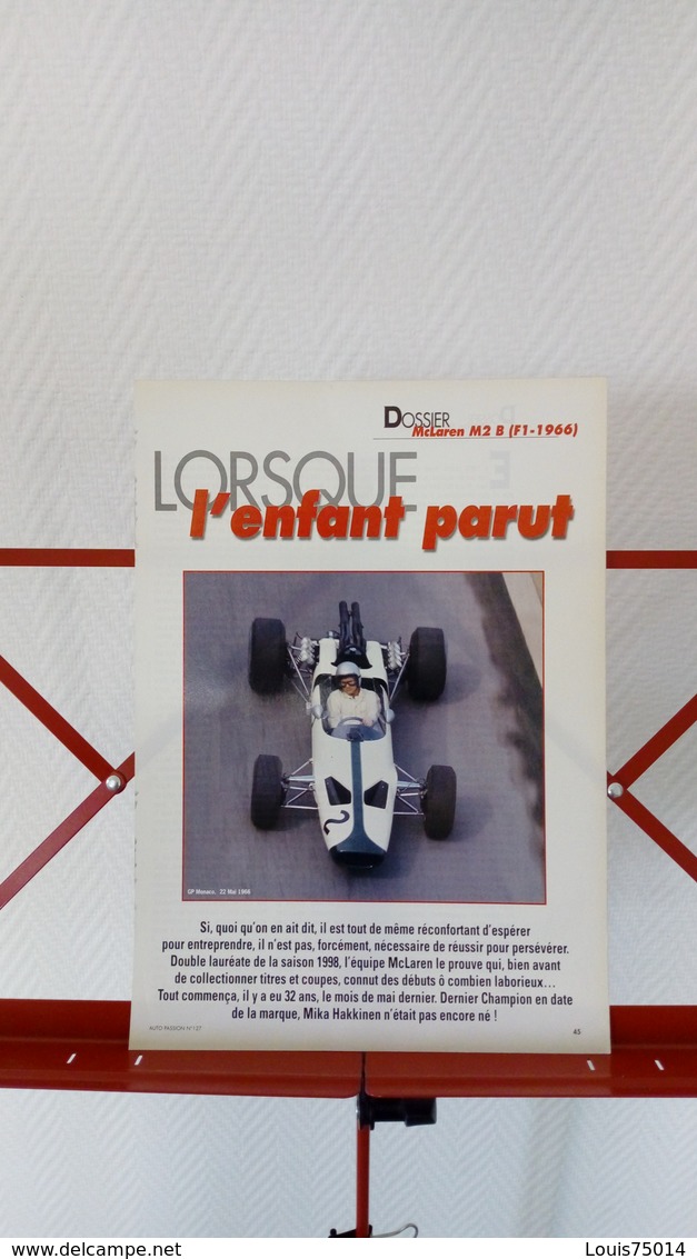 McLaren M2 B F1 De 1966 - Coupure De Presse - Automovilismo - F1