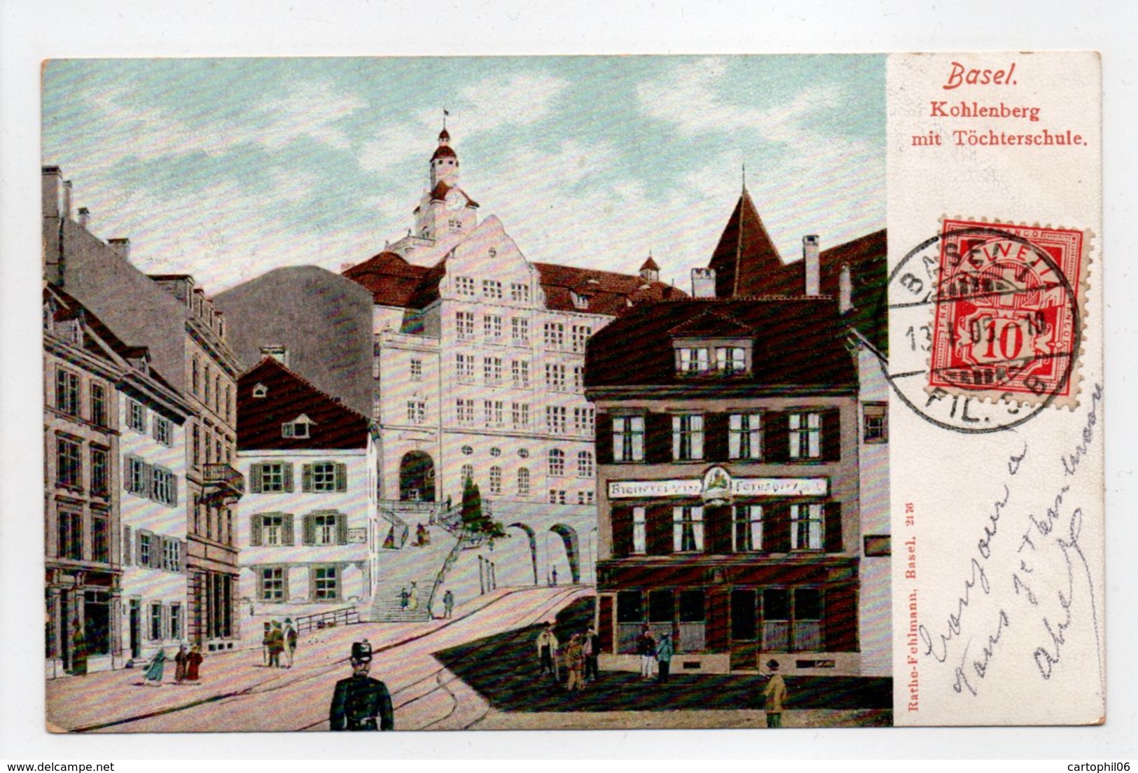 - CPA BASEL (Suisse) - Kohlenberg Mit Töchterschule 1905 - Edit. Rathe-Fehlmann 2176 - - Basel