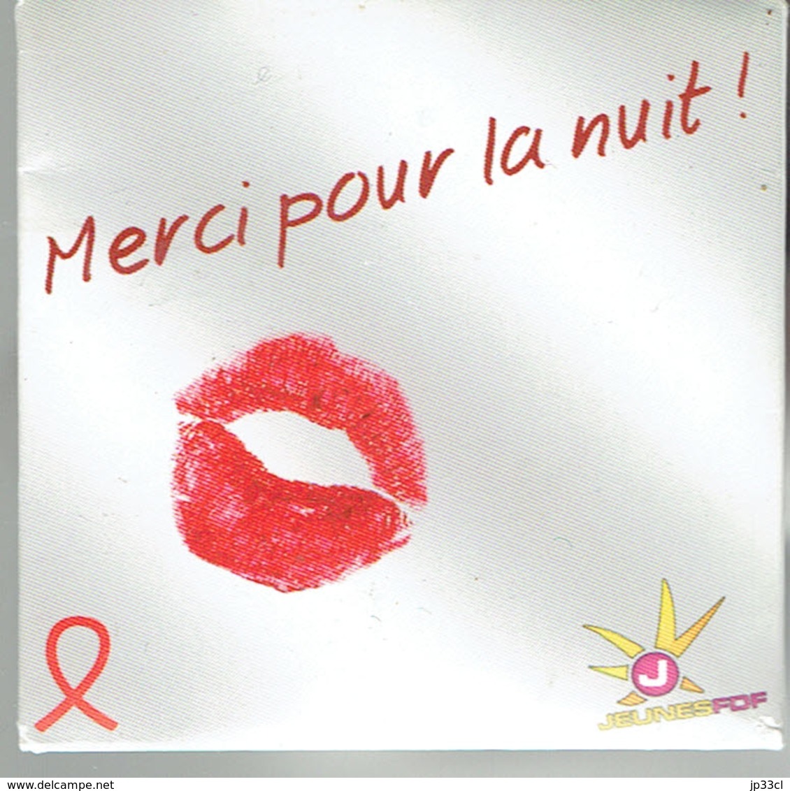 "Merci Pour La Nuit", Préservatif De Marque Durex édité Par Les Jeunes FDF (Fédéraliste Démocrates Francophones) - Equipo Dental Y Médica