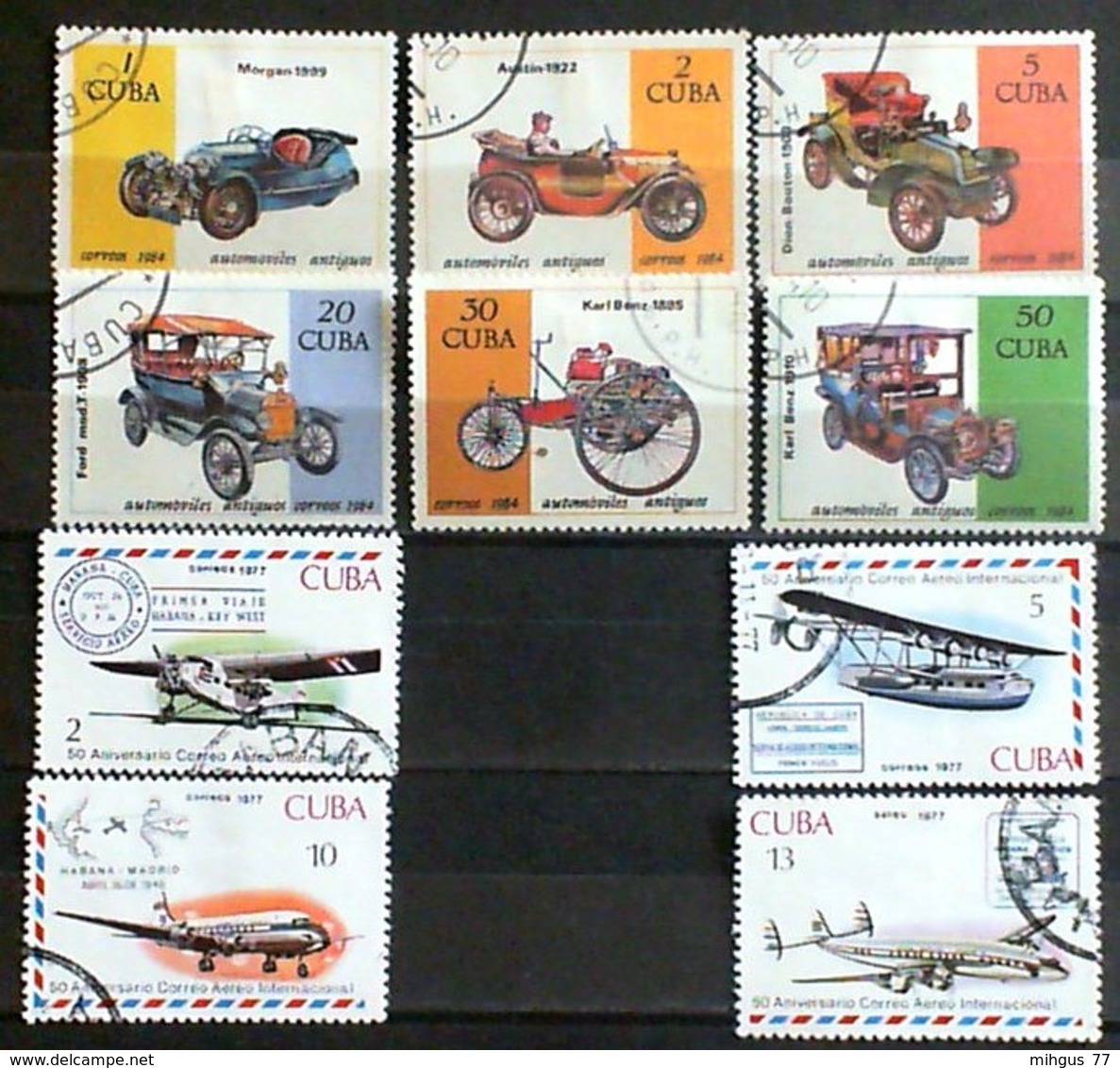 CUBA 1977-84 Transports Used Stamps - Collections, Lots & Séries