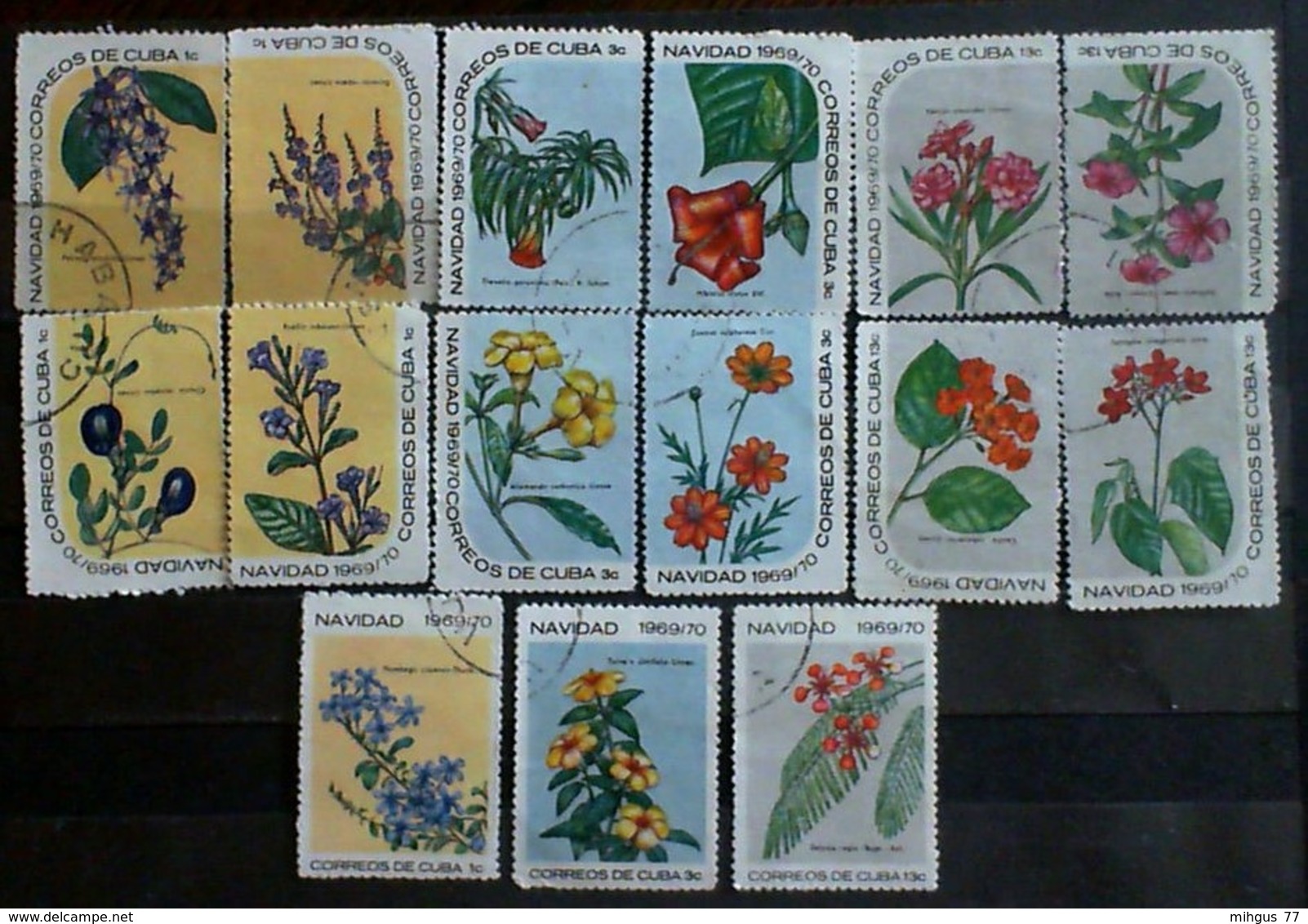 CUBA 1969-70 Flovers Used Stamps - Collections, Lots & Séries