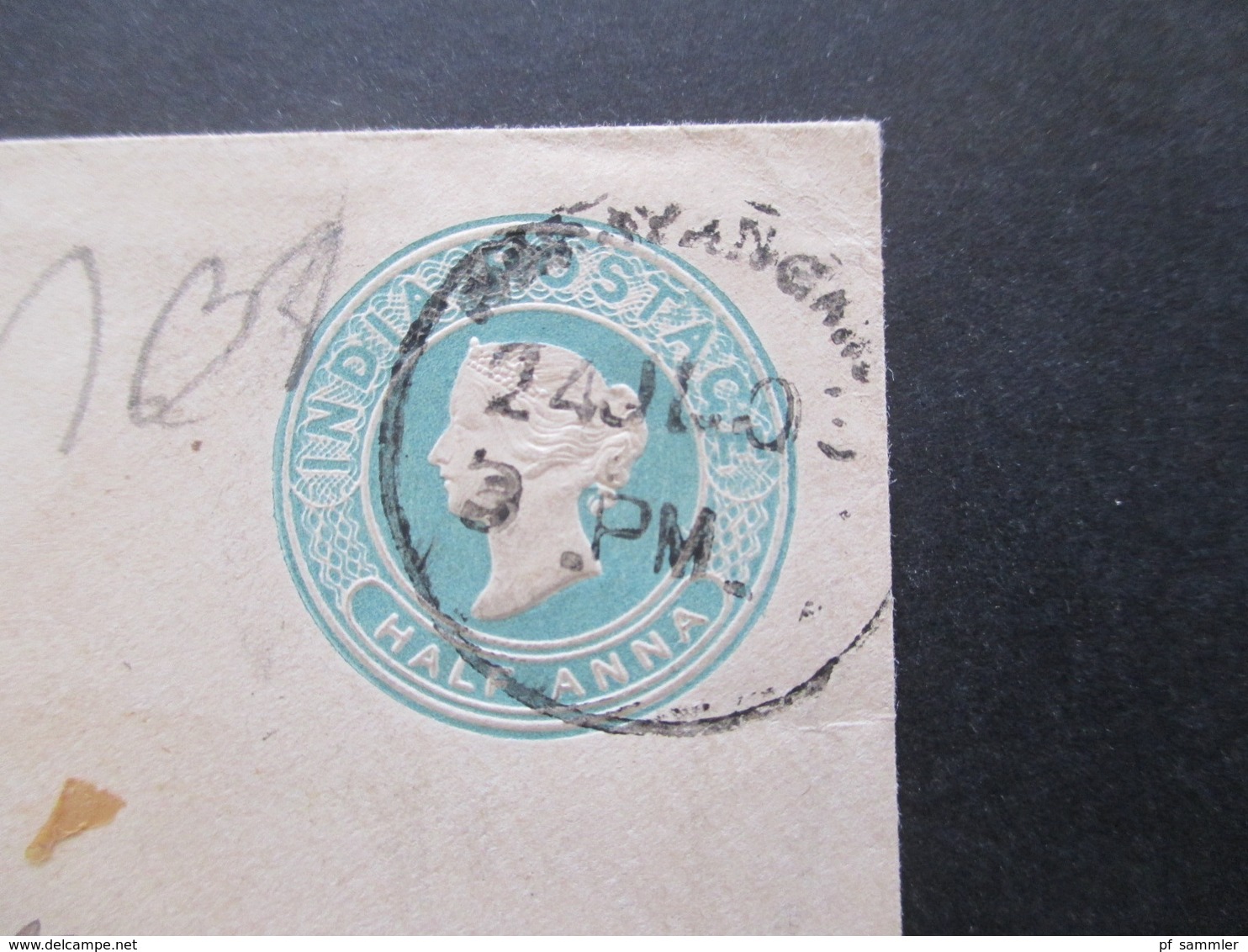 GB Kolonie 1905 Indien GA Umschlag Nach Jhalakati Mit K1 Ank. Stempel - 1902-11 Koning Edward VII