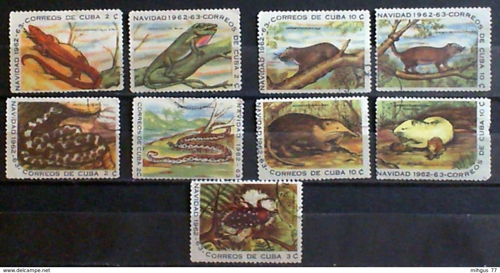 CUBA 1962-63 Animals Used Stamps - Collections, Lots & Séries