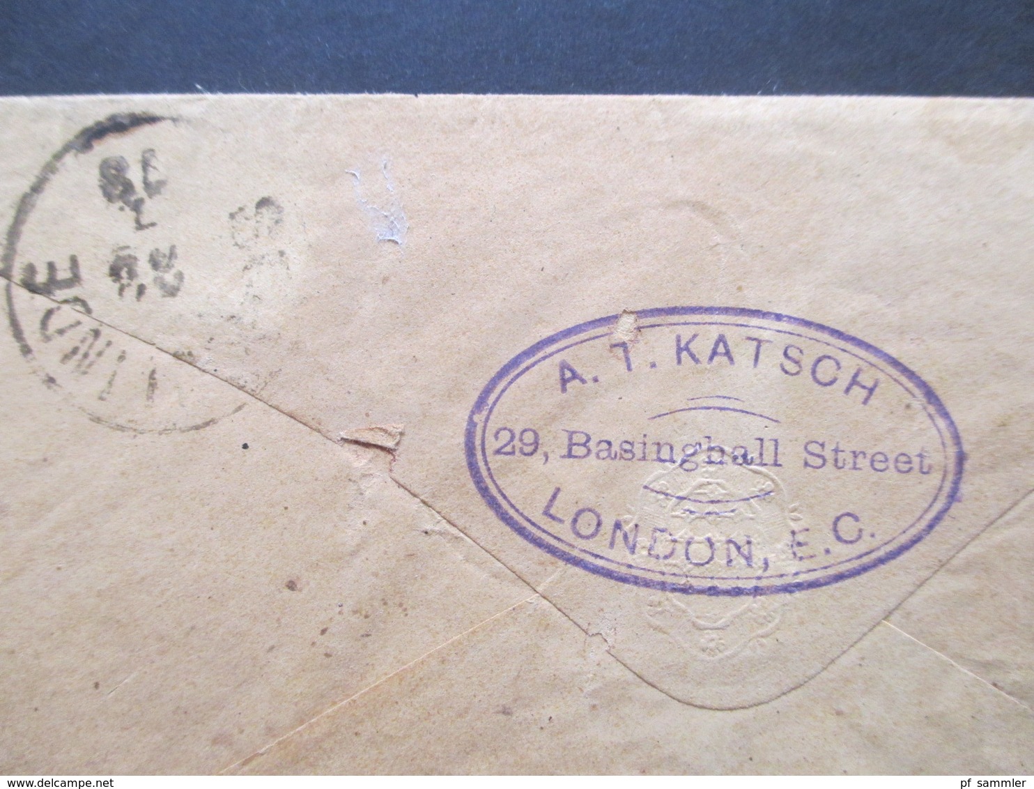 GB / England 1878 2 1/2d London Nach Wolfsberg Bei Schönlinde Stempel A.T. Katsch 29, Basinghall Street London - Storia Postale