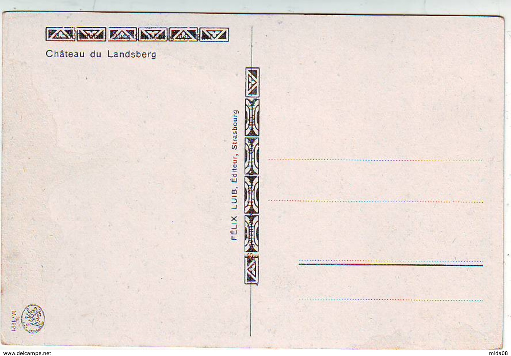 FANTAISIES . ILLUSTRATEURS . CHATEAU DU LANDSBERG Par HOFFMANN . Editeur FELIX LUIB - Hoffmann, Ad.