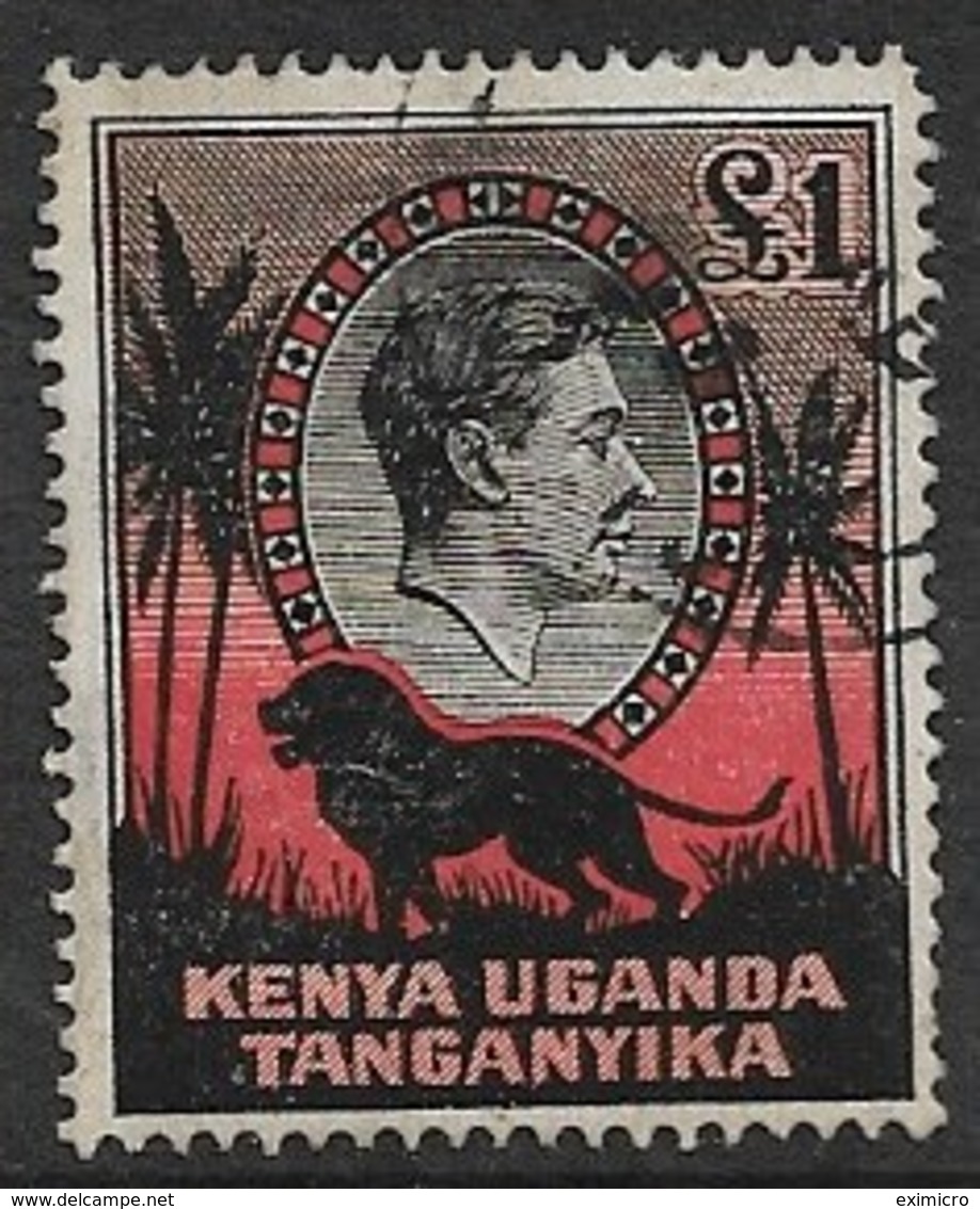 KENYA,UGANDA,TANGANYIKA 1941 £1 SG 150a PERF 14 FINE USED TOP VALUE OF THE SET Cat £25 - Kenya, Ouganda & Tanganyika