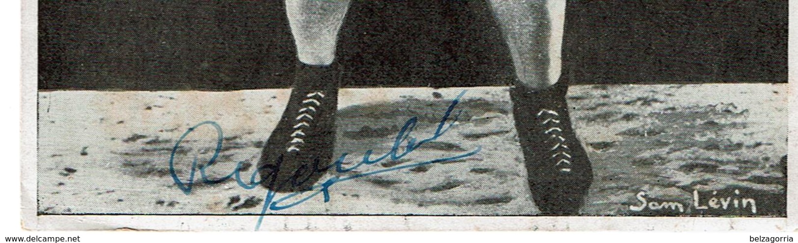 PHOTOGRAPHIE Avec AUTOGRAPHE RIGOULOT Charles Champion Olympique D' Haltéroplilie à 21 Ans 1903-1962 Voir Texte Au Verso - Weightlifting