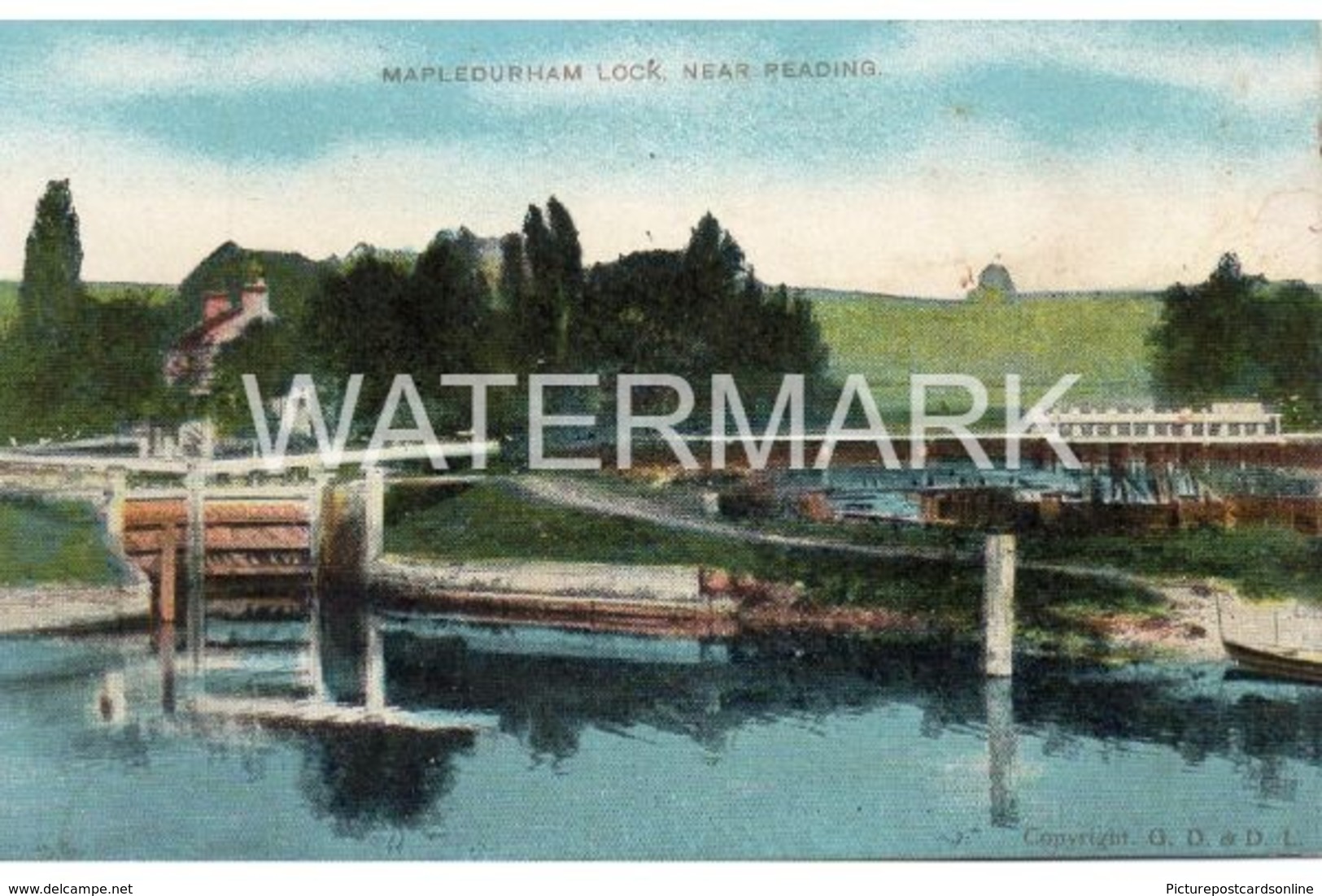 MAPLEDURHAM LOCK NEAR READING OLD COLOUR POSTCARD BERKSHIRE - Reading