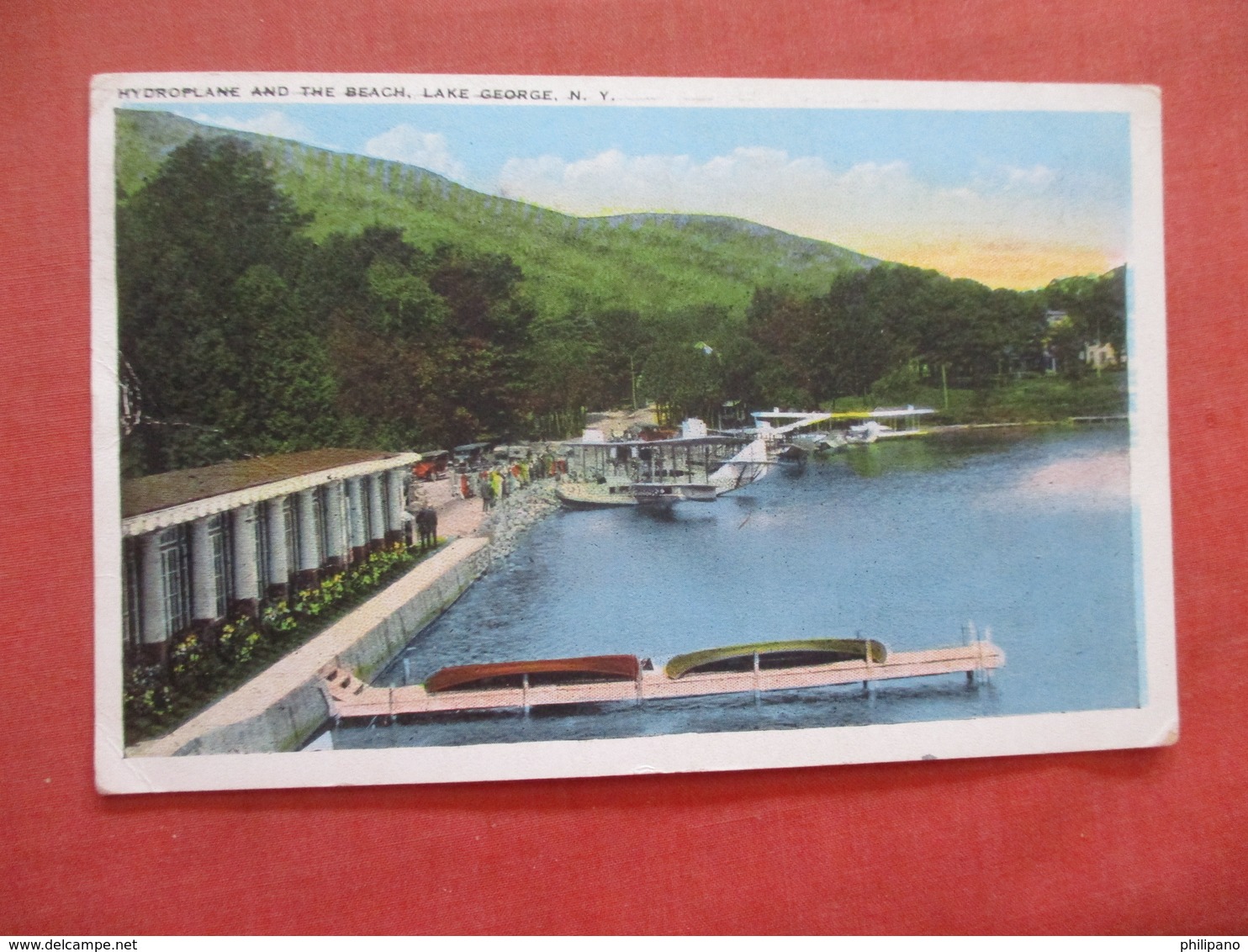 Hydroplane And The Beach  Lake George     NY >>  Ref 4028 - Lake George