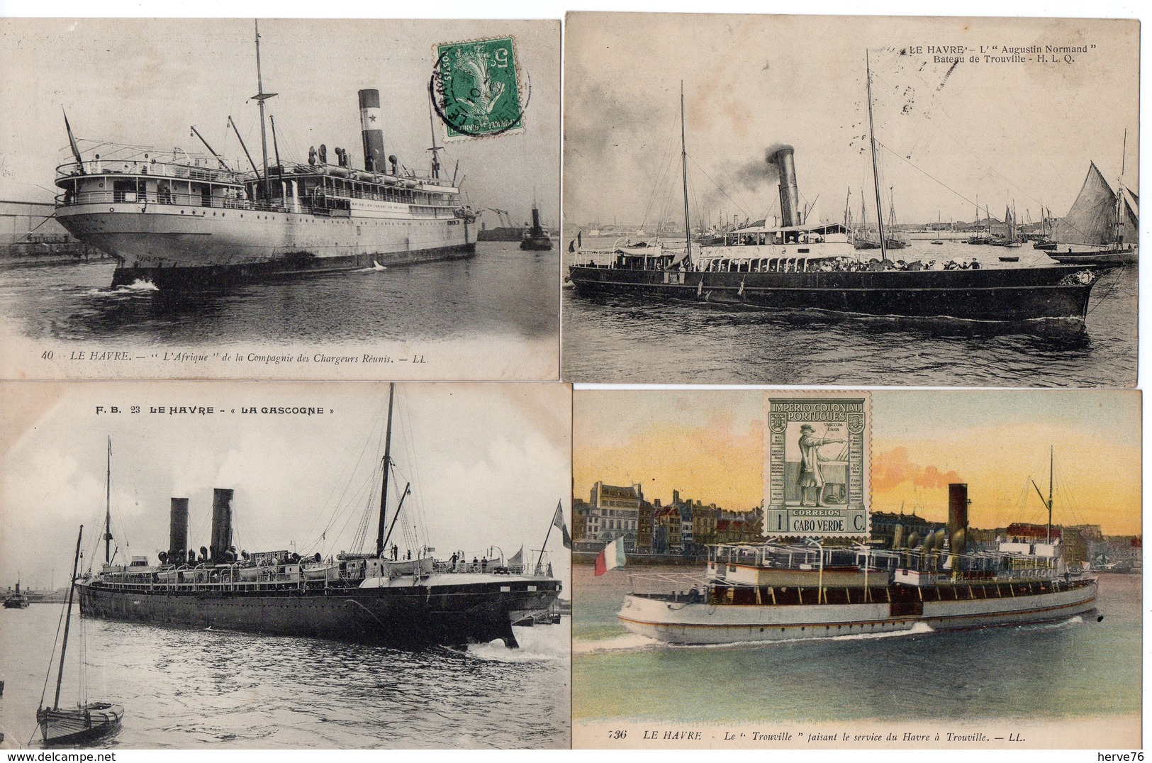 LOT 50 CPA - bateau - paquebot - steamer - LE HAVRE