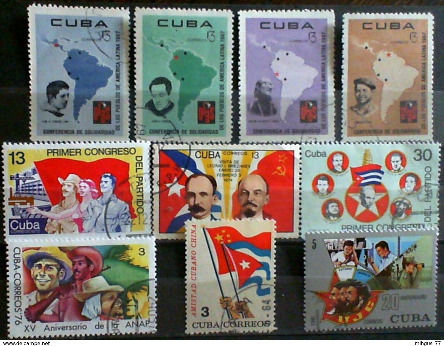 CUBA 1962-82 Many Diferent Used Stamps - Collections, Lots & Séries