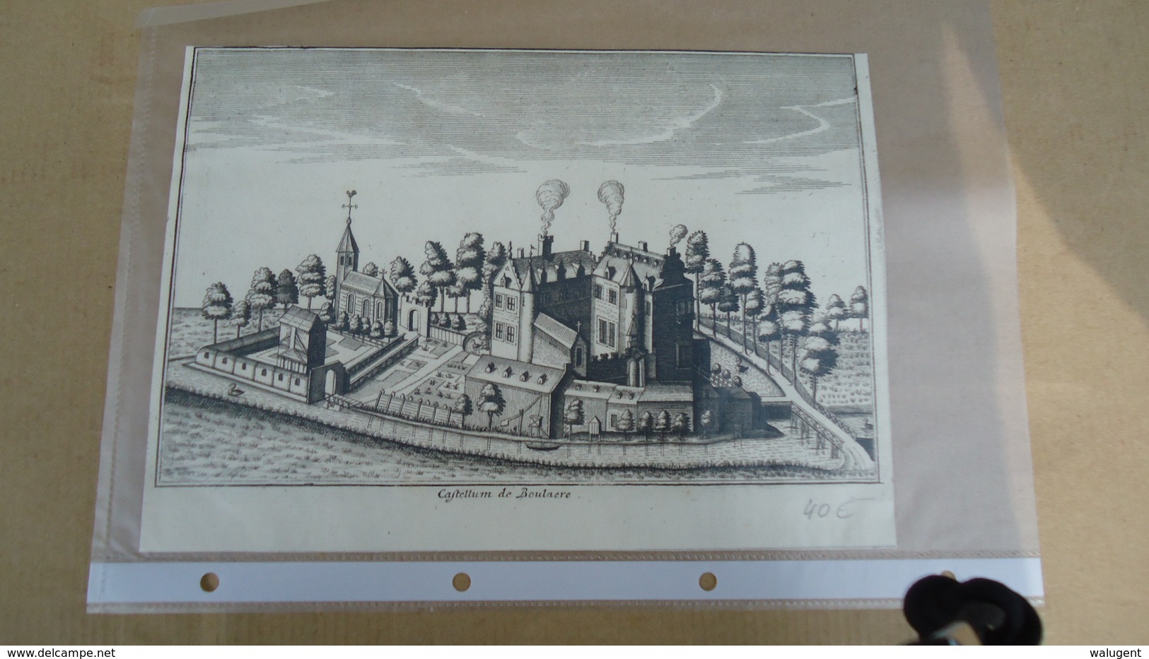 Flandria Illustrata  1735 - Antonius Sanderus  - Boulaere ( Geraardsbergen - Nederboelare ) - Obj. 'Souvenir De'