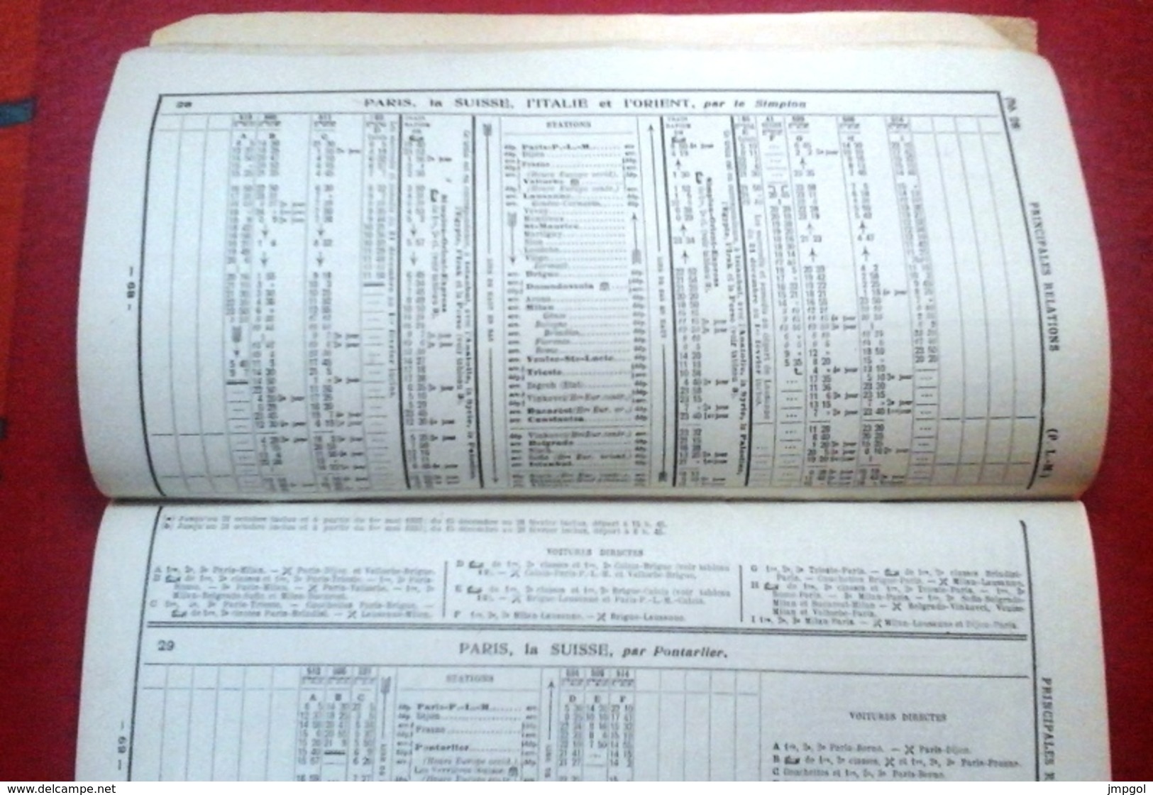 Livret Chaix Horaires Et Trajets Chemins De Fer PLM Grand Réseau 1932 Horaires Orient Express Lignes Régionales - Europe