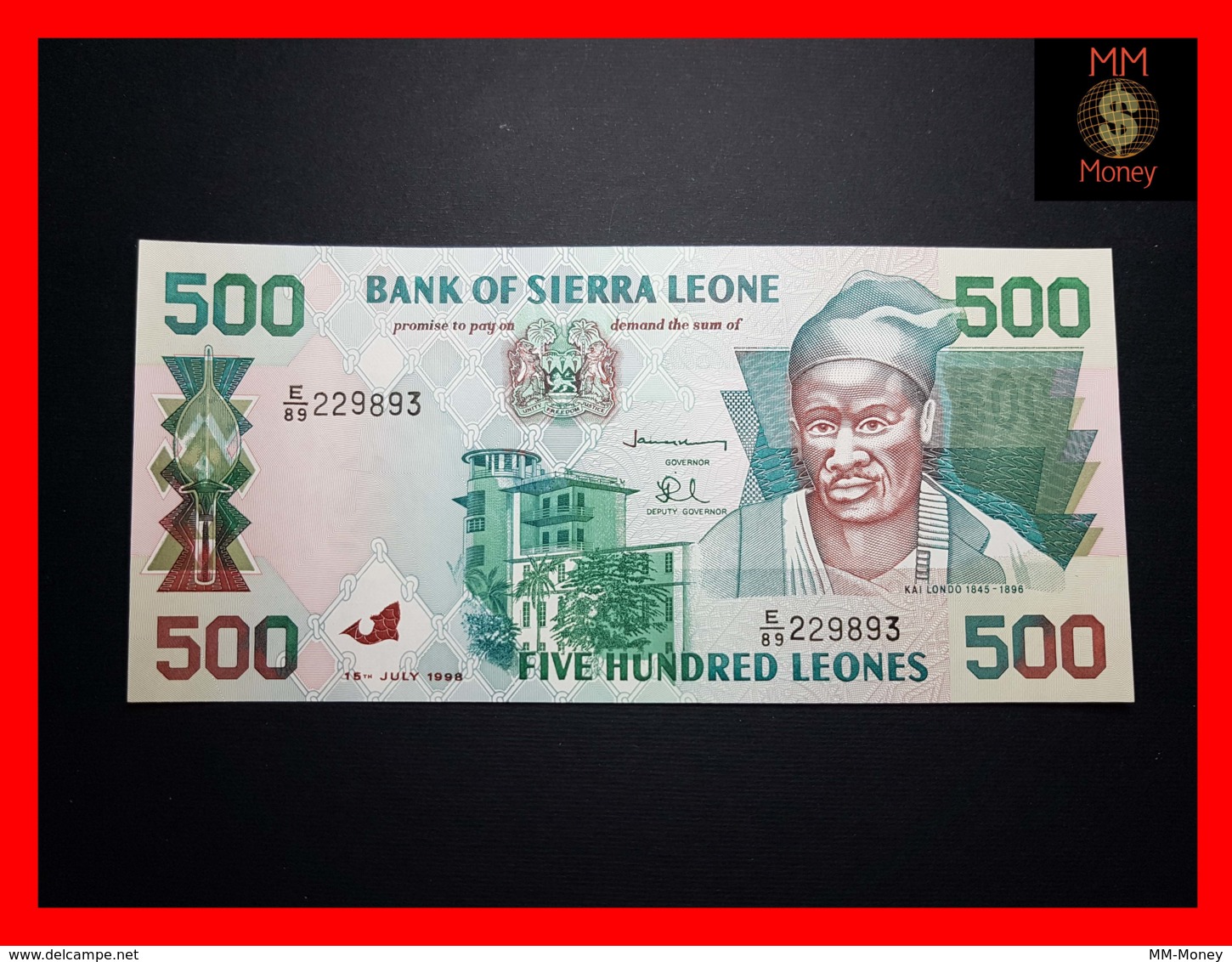 SIERRA LEONE 500 Leones 15.7.1998 P. 23 B  UNC - Sierra Leone