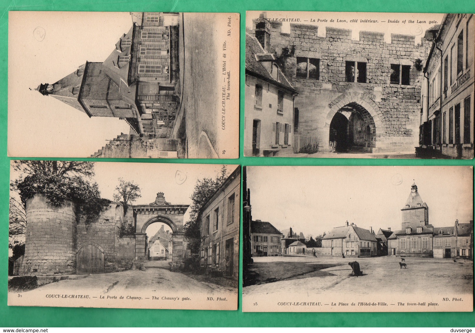 02 Aisne Coucy Le Chateau  Lot De 4 Cartes Postales - Autres & Non Classés