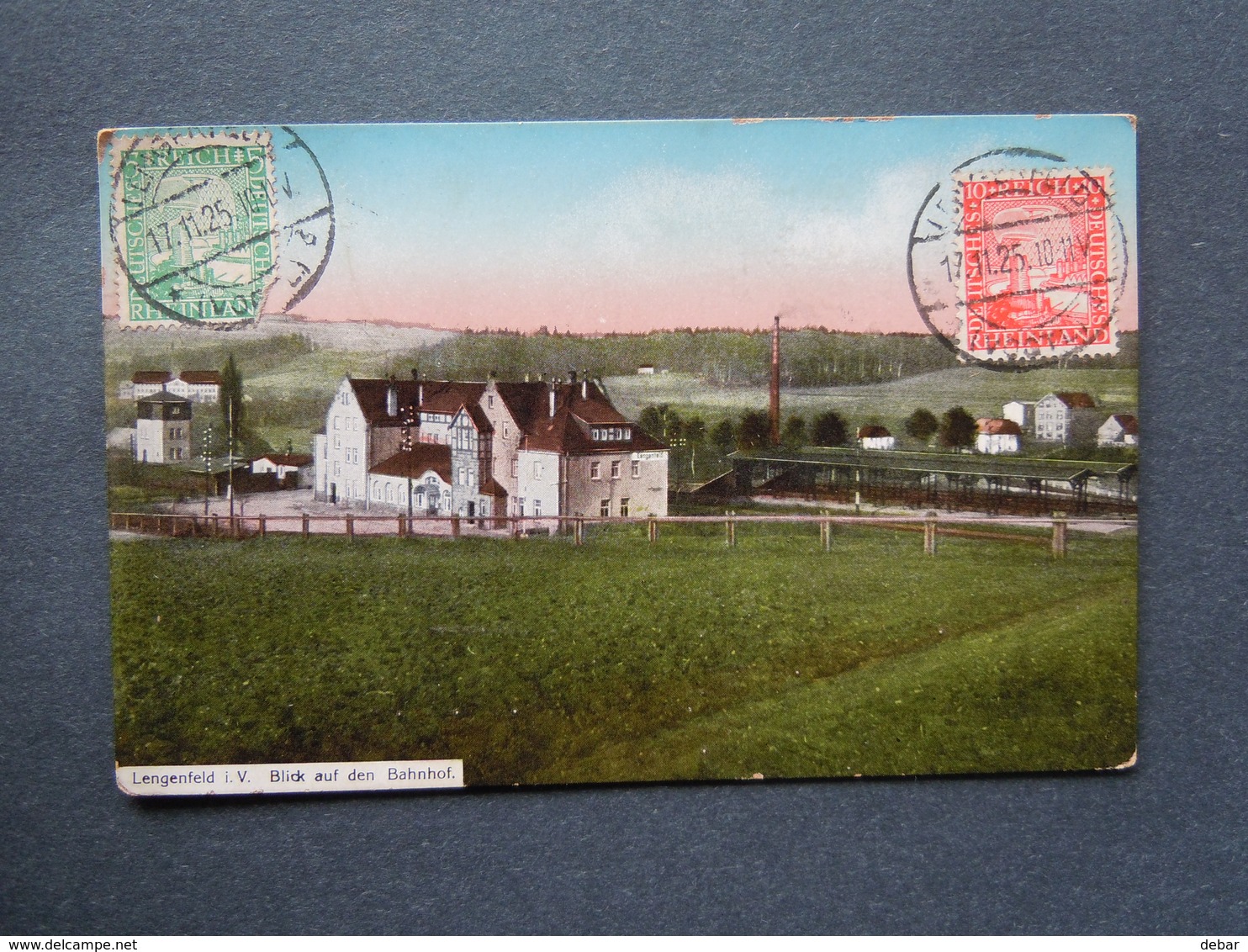 LENGENFELD  BLICK AUF DEN BAHNHOF 1925 - Lengefeld