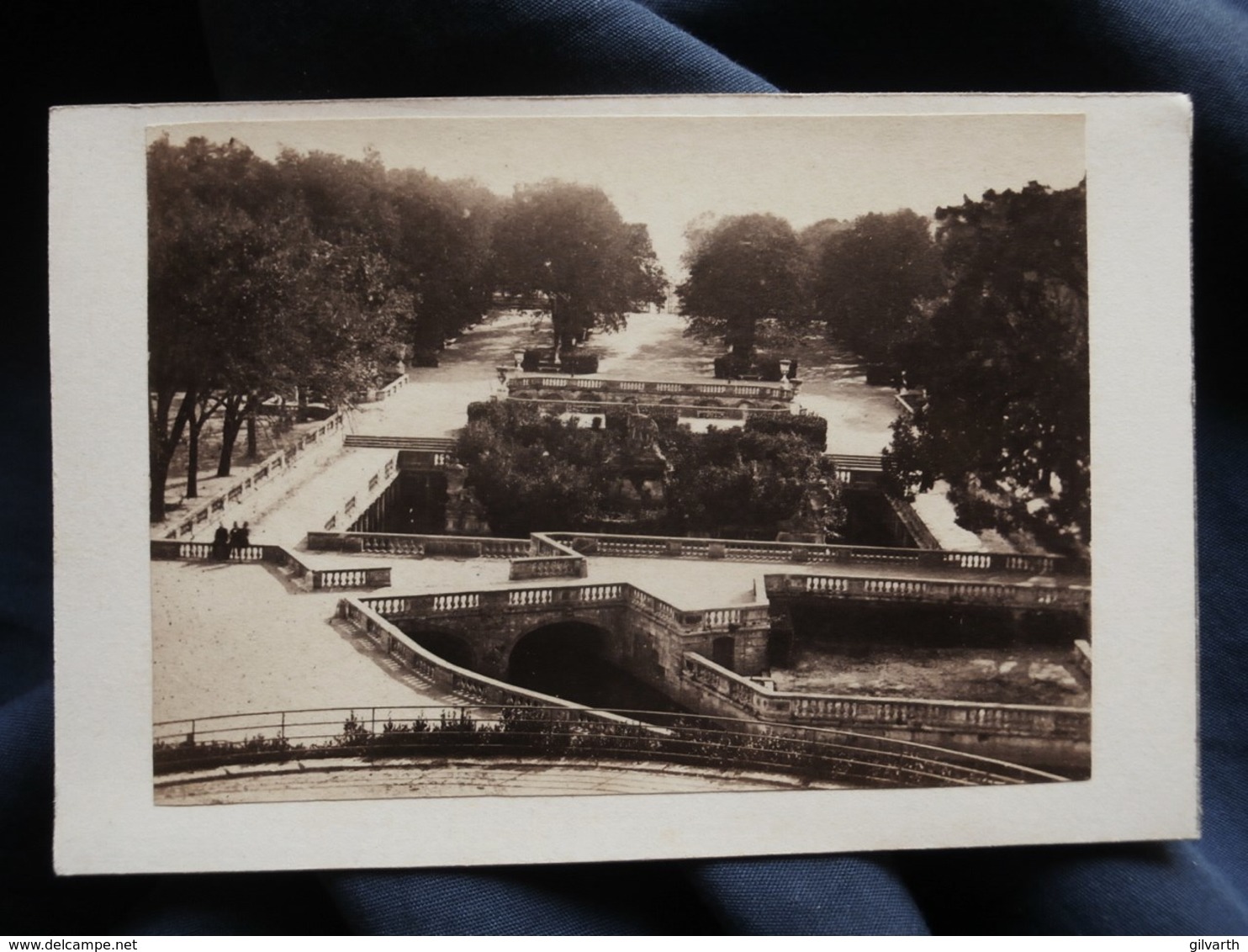 Photo CDV  Jardin De La Fontaine à Nimes  CA 1875-80 - L498K - Old (before 1900)