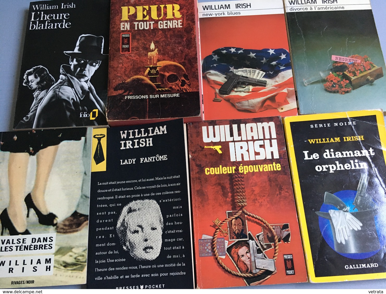 13 Livres De William Irish En Collection De Poche (Presses-Pocket/Rivages/Club Des Masques/Folio & Série Noire) - Paquete De Libros