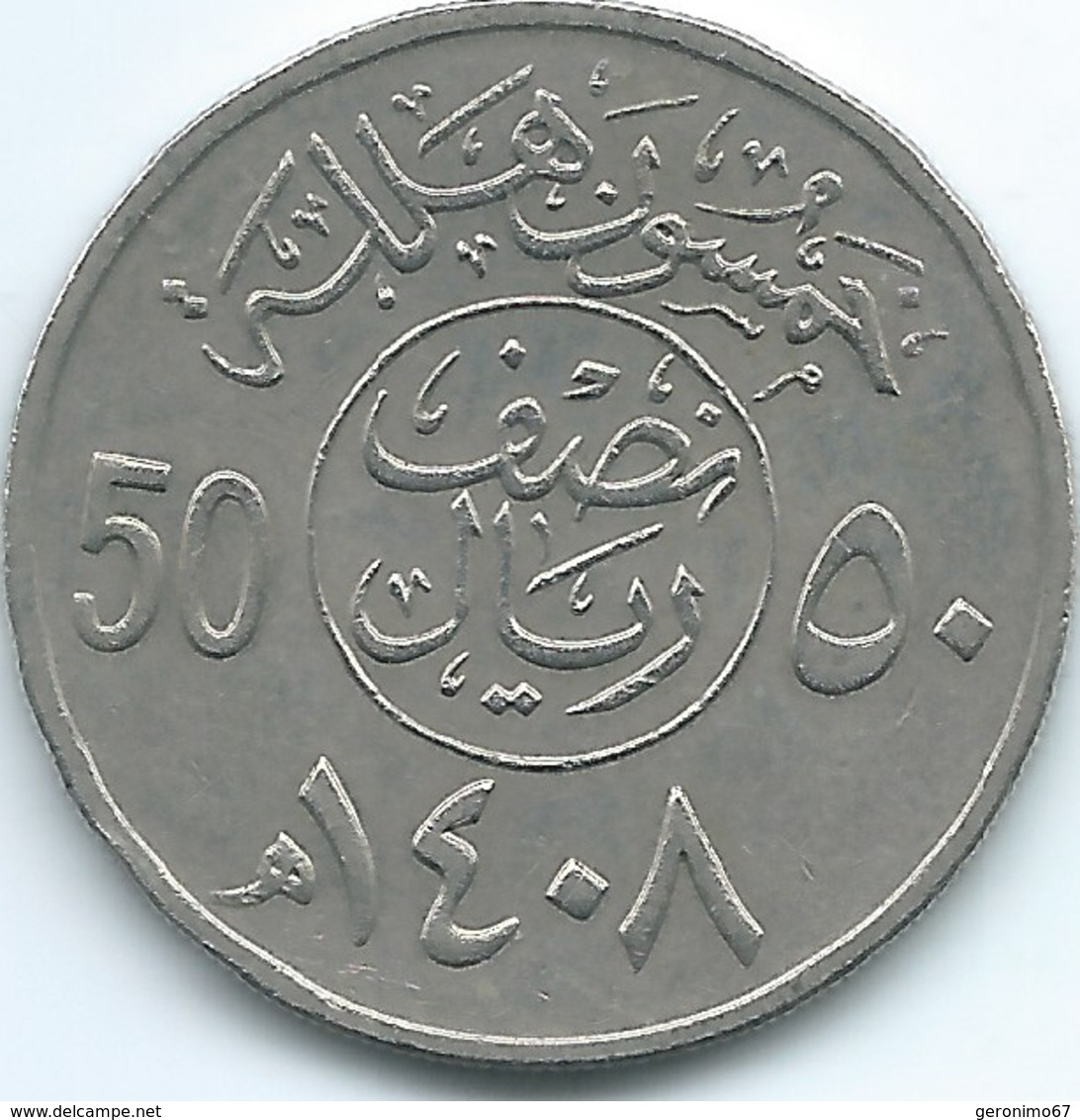 Saudi Arabia - 50 Halala - AH1408 (1988) - KM64 - Arabie Saoudite