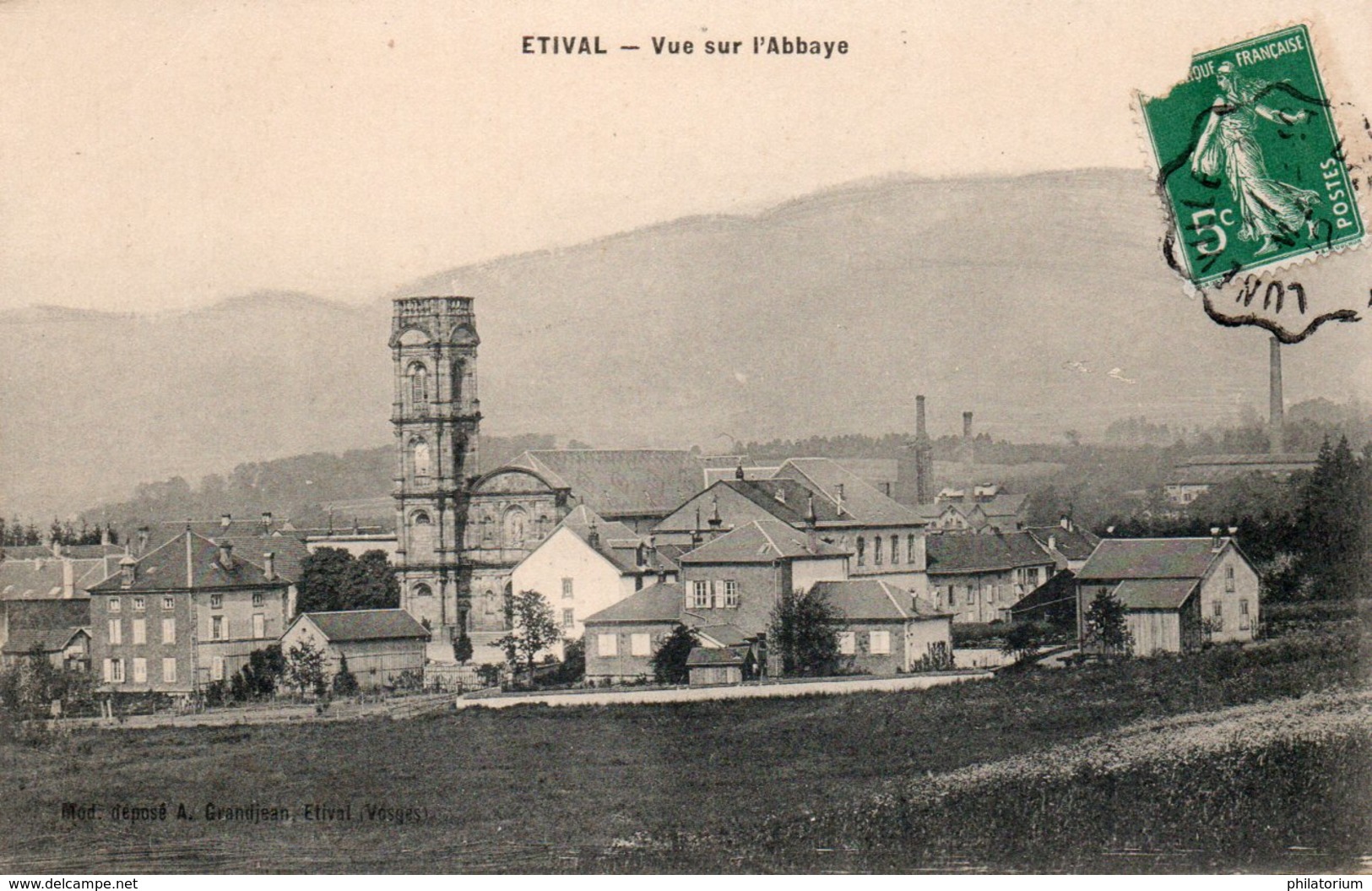 88  ETIVAL  Vue Sur L'Abbaye  (vue Prise Du Vivier) - Etival Clairefontaine