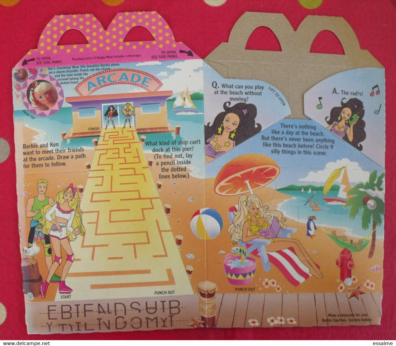 Rare Boite Happy Meal Barbie McDonald's 1992 Mattel MacDonald's. Provenance USA. Boite 2 état Neuve - McDonald's