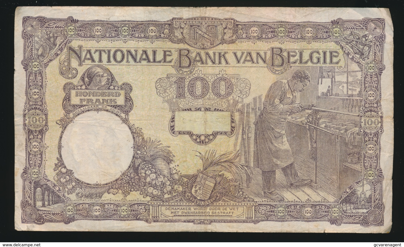 100 FRANK CENT FRANCS 11.05.27  55141713   IN GOEDE STAAT  2 SCANS - 100 Francs & 100 Francs-20 Belgas