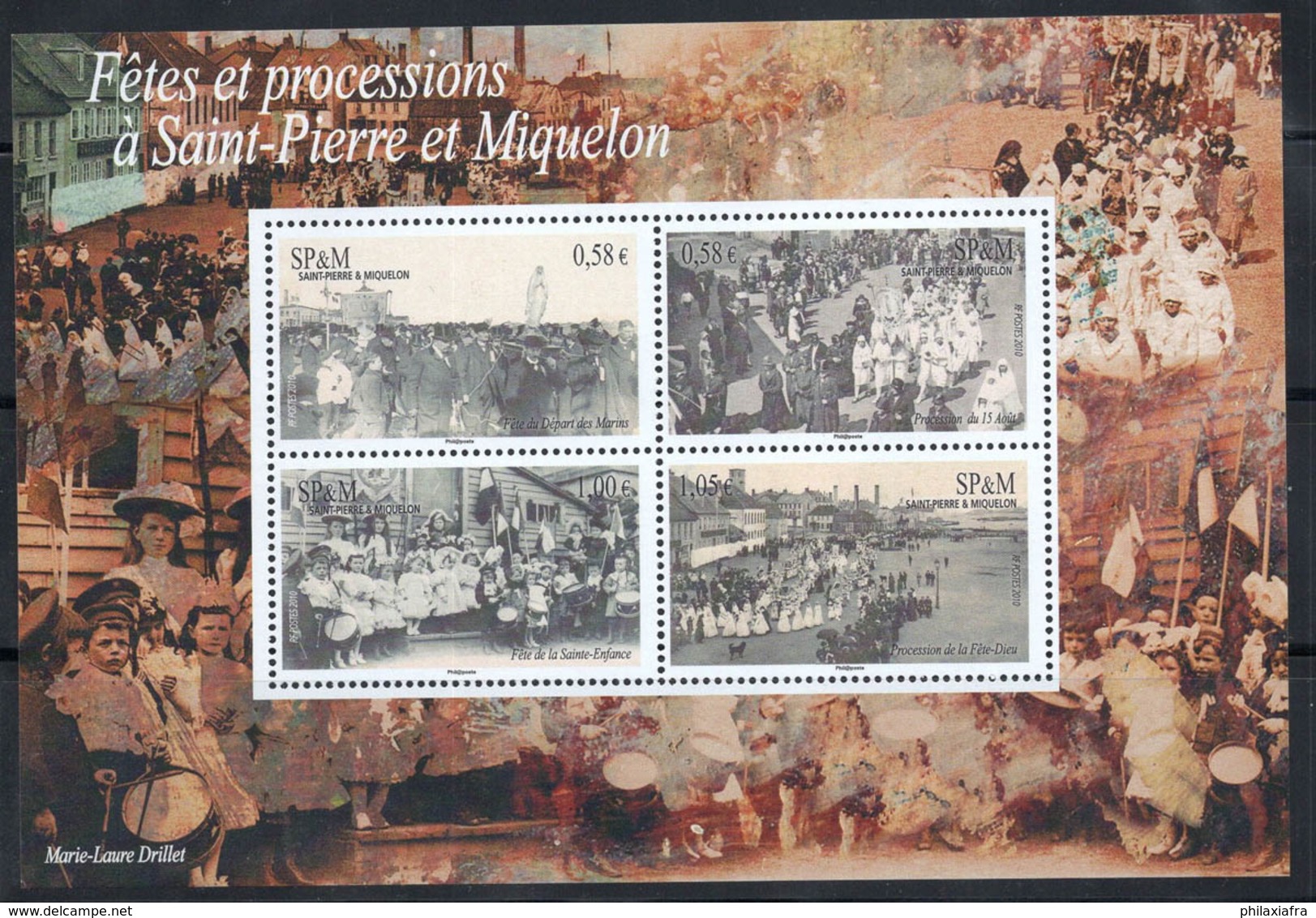 St.Pierre Et Miquelon 2010 Yv. 15 Bloc Feuillet 100% Neuf ** Parti, Culture - Blocks & Sheetlets