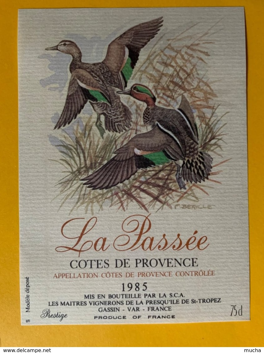 13728 - La Passée1985 Côtes De Provence - Jagd