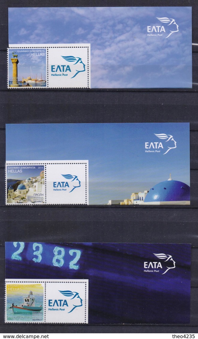 GREECE STAMPS 2014/PERSONALIZED STAMPS WITH ELTA LOGO LABEL/TOURIST 2014(corner Margins & Elta Logo)  -9/7/14-MNH - Neufs