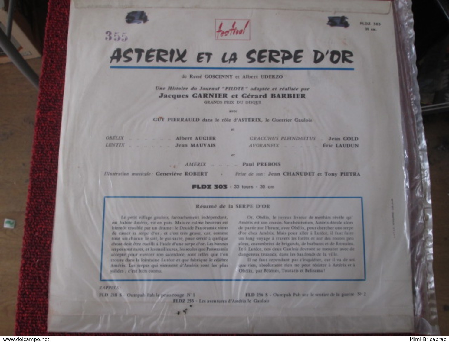 BACPLASTCAV Disque BANDES DESSINEE ANNEES 60 ASTERIX ET LA SERPE D'OR 33T 30cm - Platen & CD