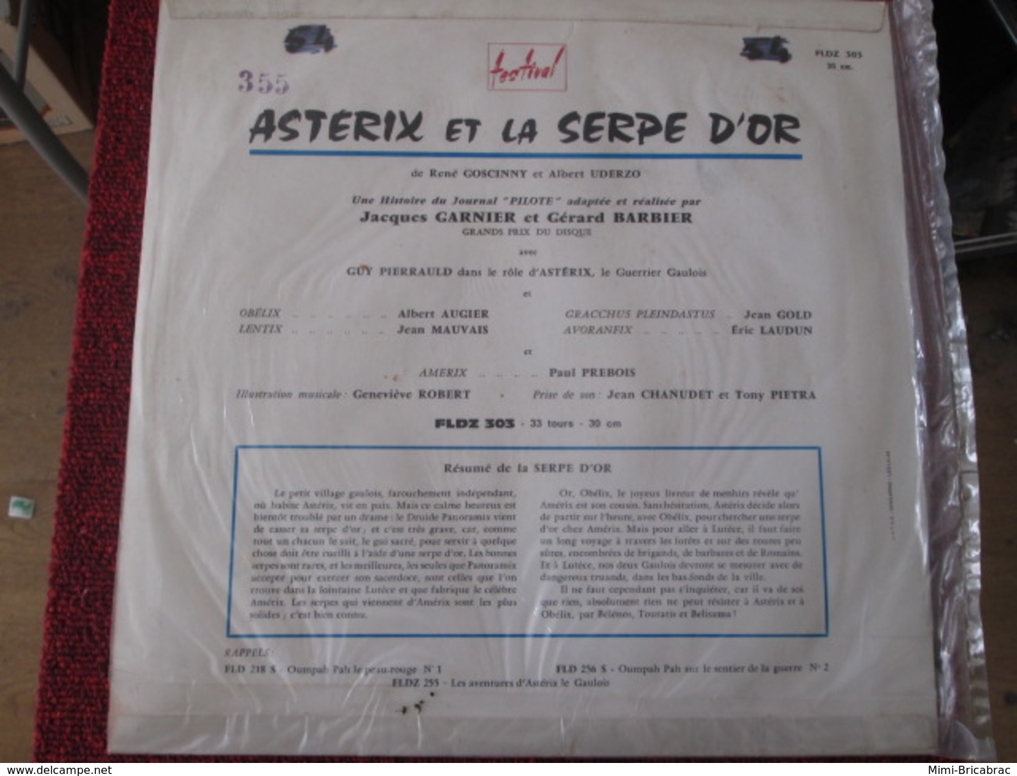 BACPLASTCAV Disque BANDES DESSINEE ANNEES 60 ASTERIX ET LA SERPE D'OR 33T 30cm - Disques & CD