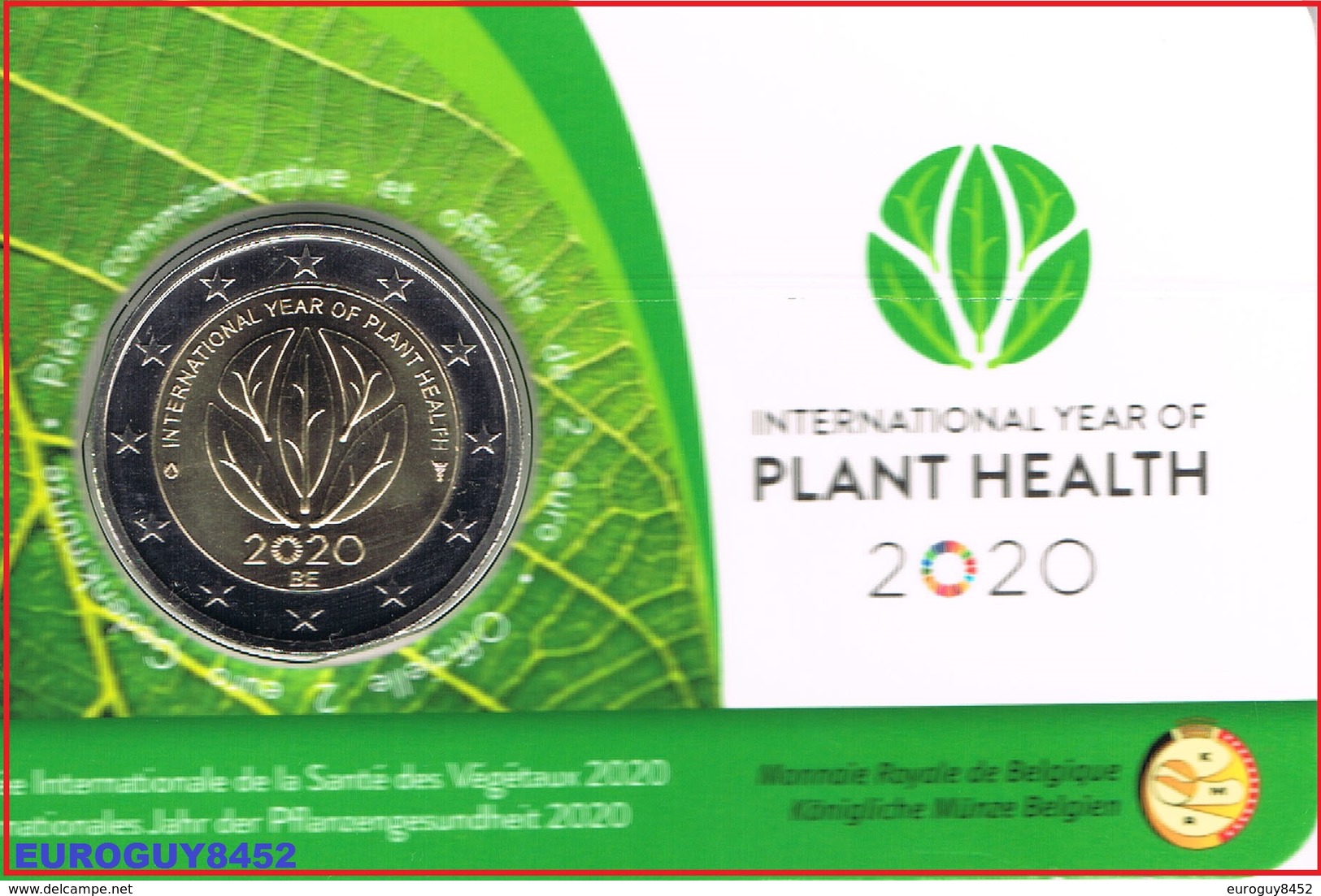 BELGIE - COINCARD 2 € COM. 2020 BU - PLANTENGEZONDHEID - FRANS - Belgien