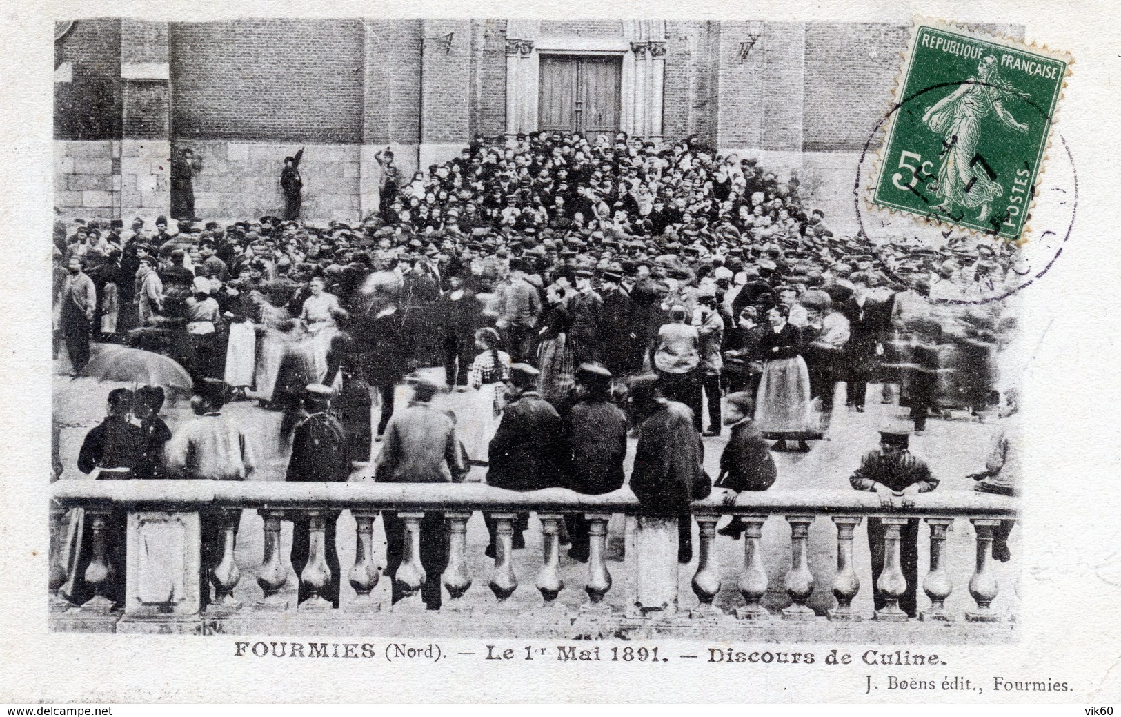 59  FOURMIES  1er  MAI 1891  DISCOURS DE CULINE - Fourmies