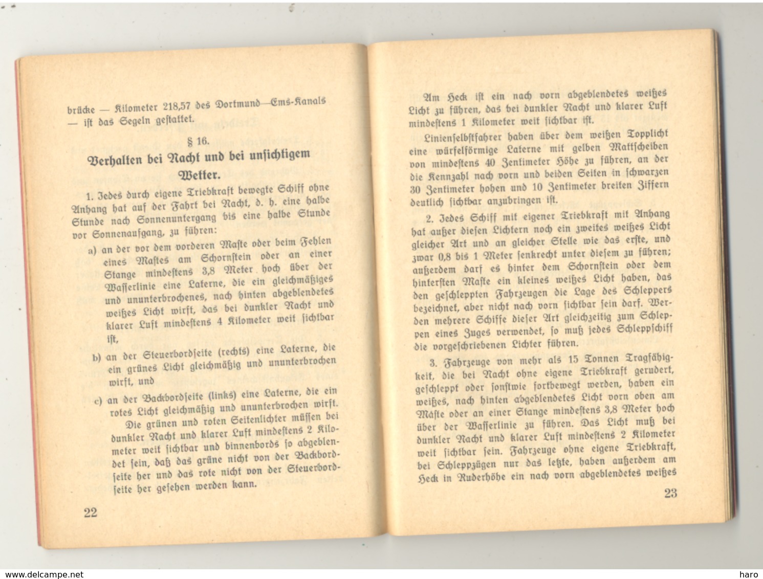 Buch - Strom Und Schiffahrts Polizeiverordnung Für Die Westdeutschen Kanäle 1935 - Règlement Pour Le Transport Fluviale - Transports