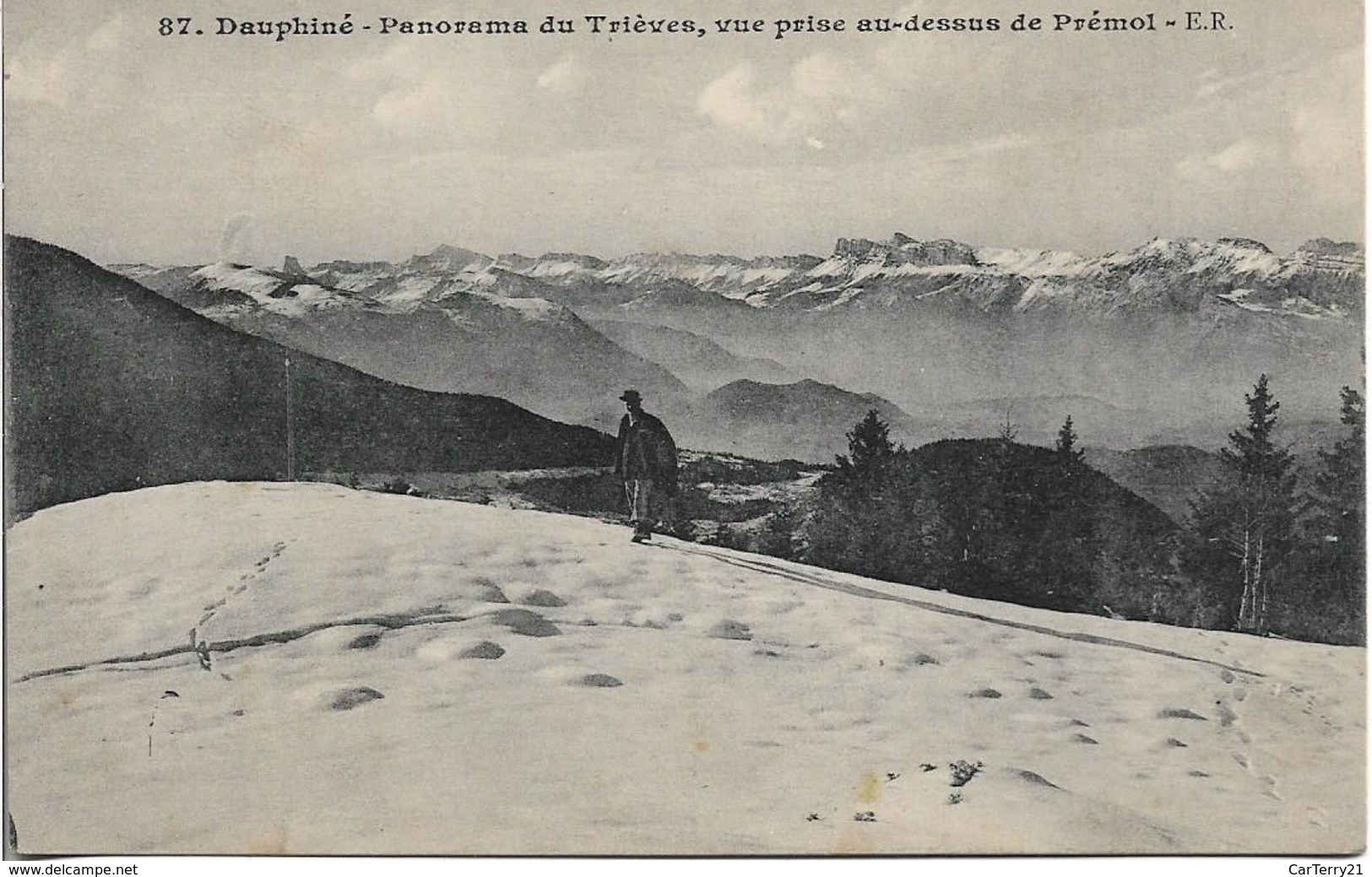 CPSM. 38 PANORAMA DU TRIEVES. VUE PRISE AU-DESSUS DE PREMOL. - Autres & Non Classés