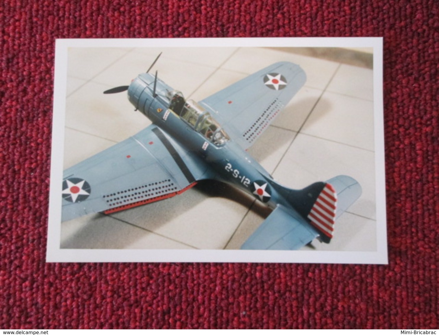CAGI3 Format Carte Postale Env 15x10cm : SUPERBE (TIRAGE UNIQUE) PHOTO MAQUETTE PLASTIQUE 1/48e SBD DAUNTLESS US NAVY - Vliegtuigen