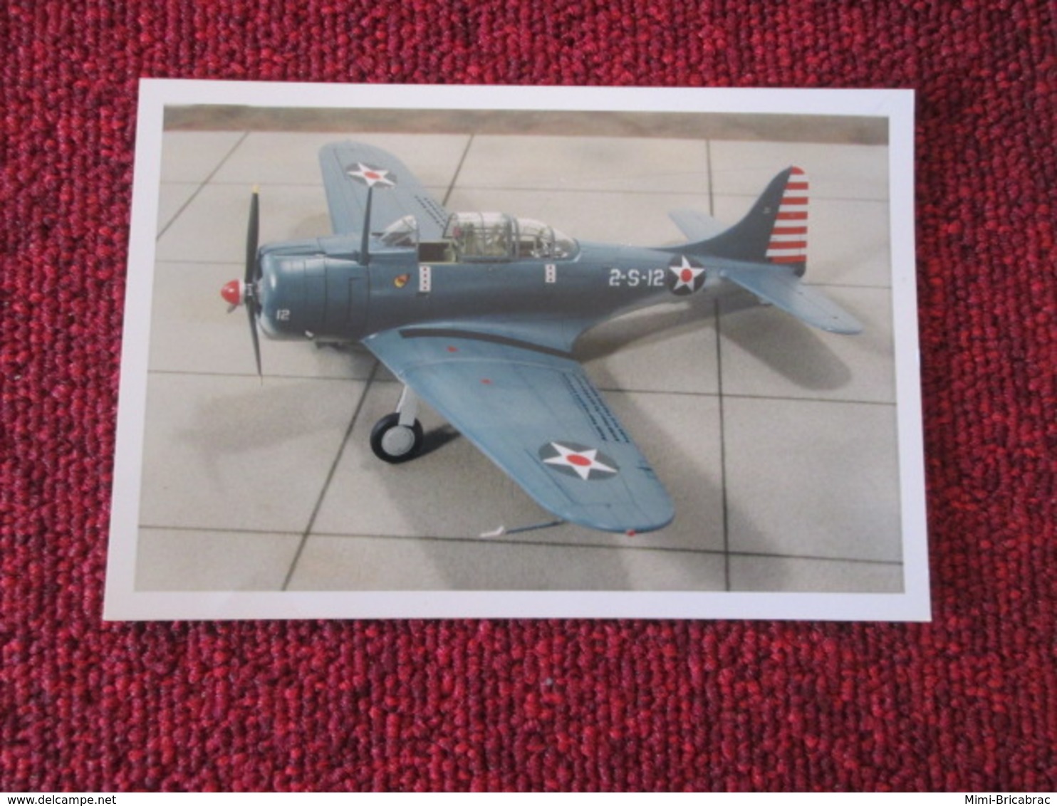 CAGI3 Format Carte Postale Env 15x10cm : SUPERBE (TIRAGE UNIQUE) PHOTO MAQUETTE PLASTIQUE 1/48e SBD DAUNTLESS US NAVY - Vliegtuigen