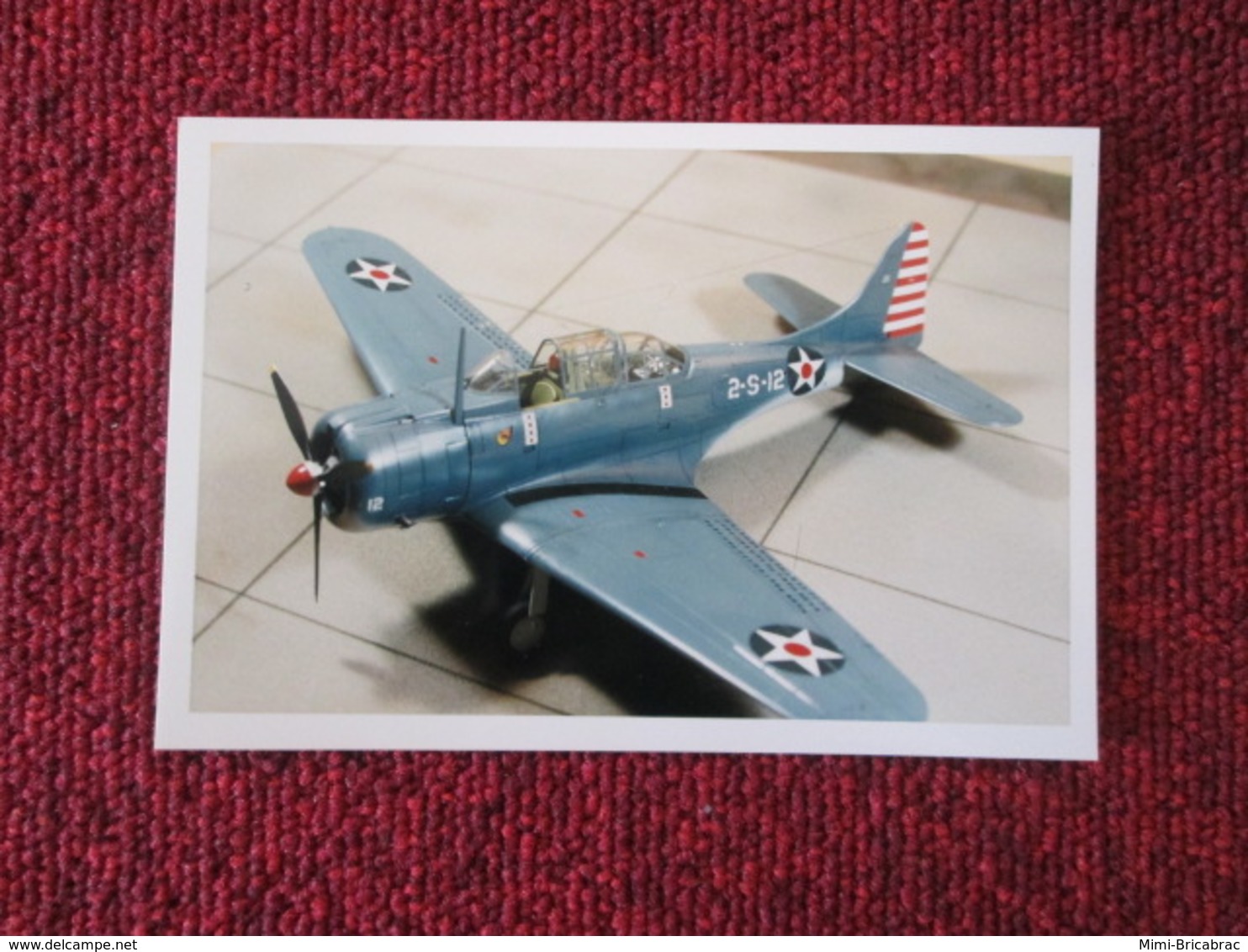 CAGI3 Format Carte Postale Env 15x10cm : SUPERBE (TIRAGE UNIQUE) PHOTO MAQUETTE PLASTIQUE 1/48e SBD DAUNTLESS US NAVY - Vliegtuigen