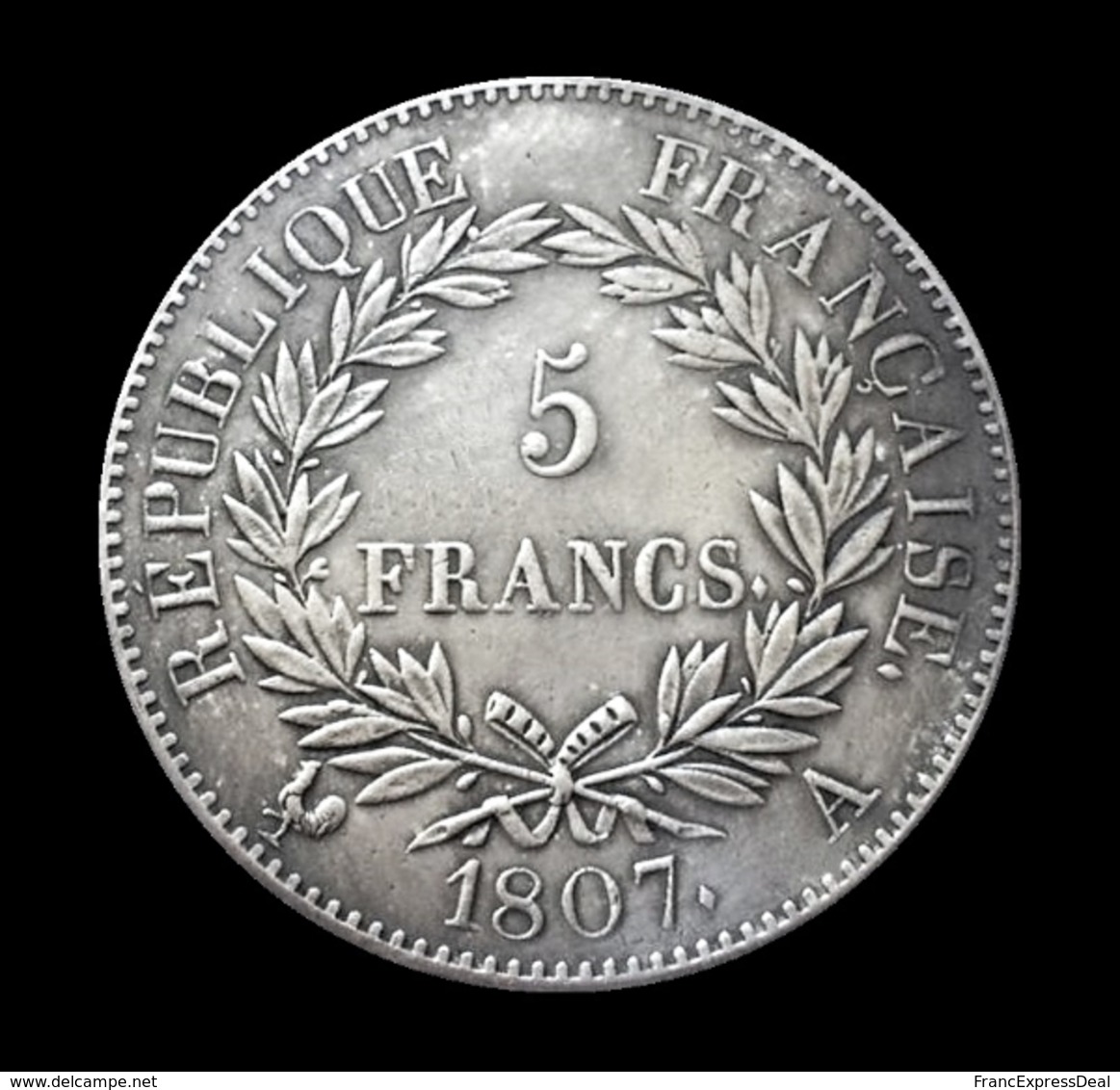 COPIE - Pièce Plaquée ARGENT ( SILVER Plated Coin ) - France - 5 Francs Napoléon 1807 A - Autres & Non Classés